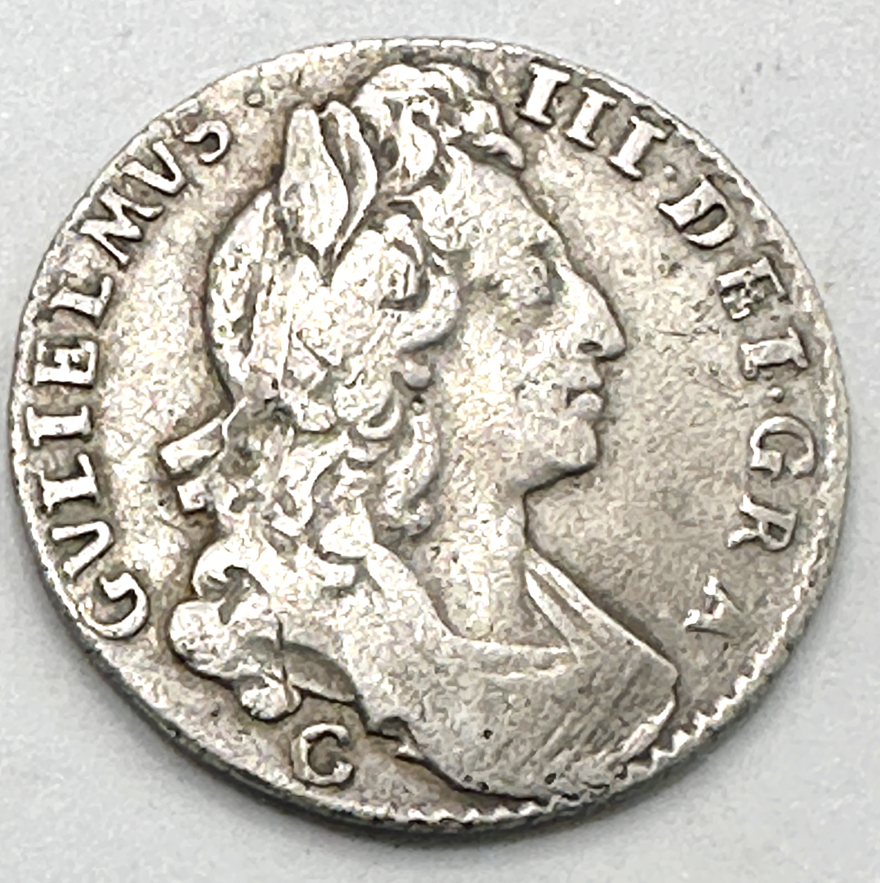 UK Silver Shilling, William III, Chester Mint, 1696