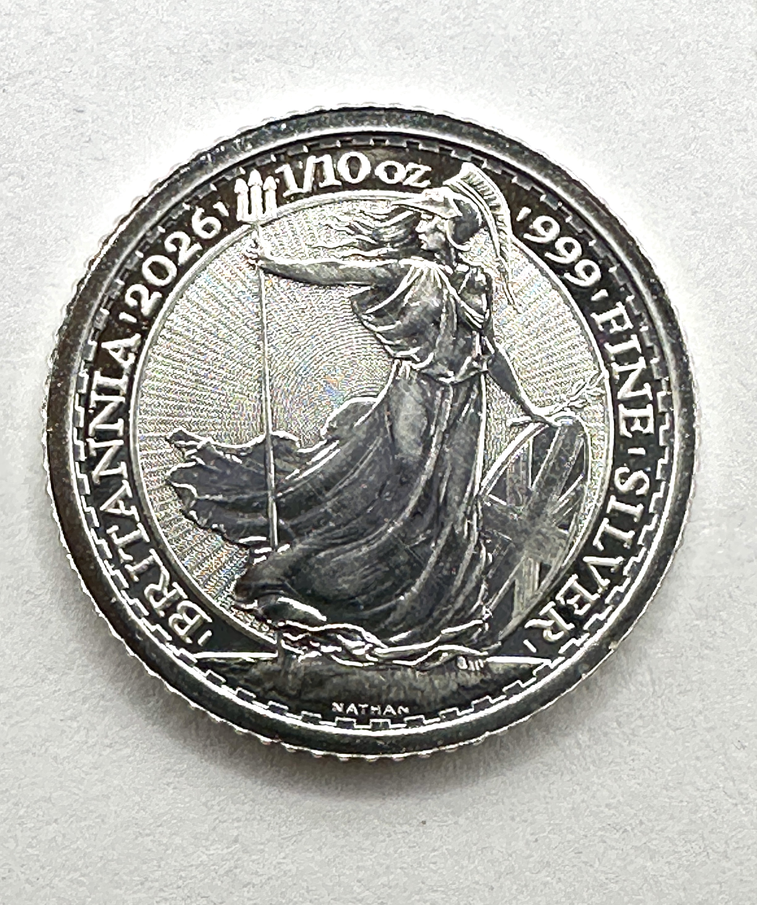 UK 2023 King Charles III Britannia 1/10 oz .999 Silver 20 Pence Coin