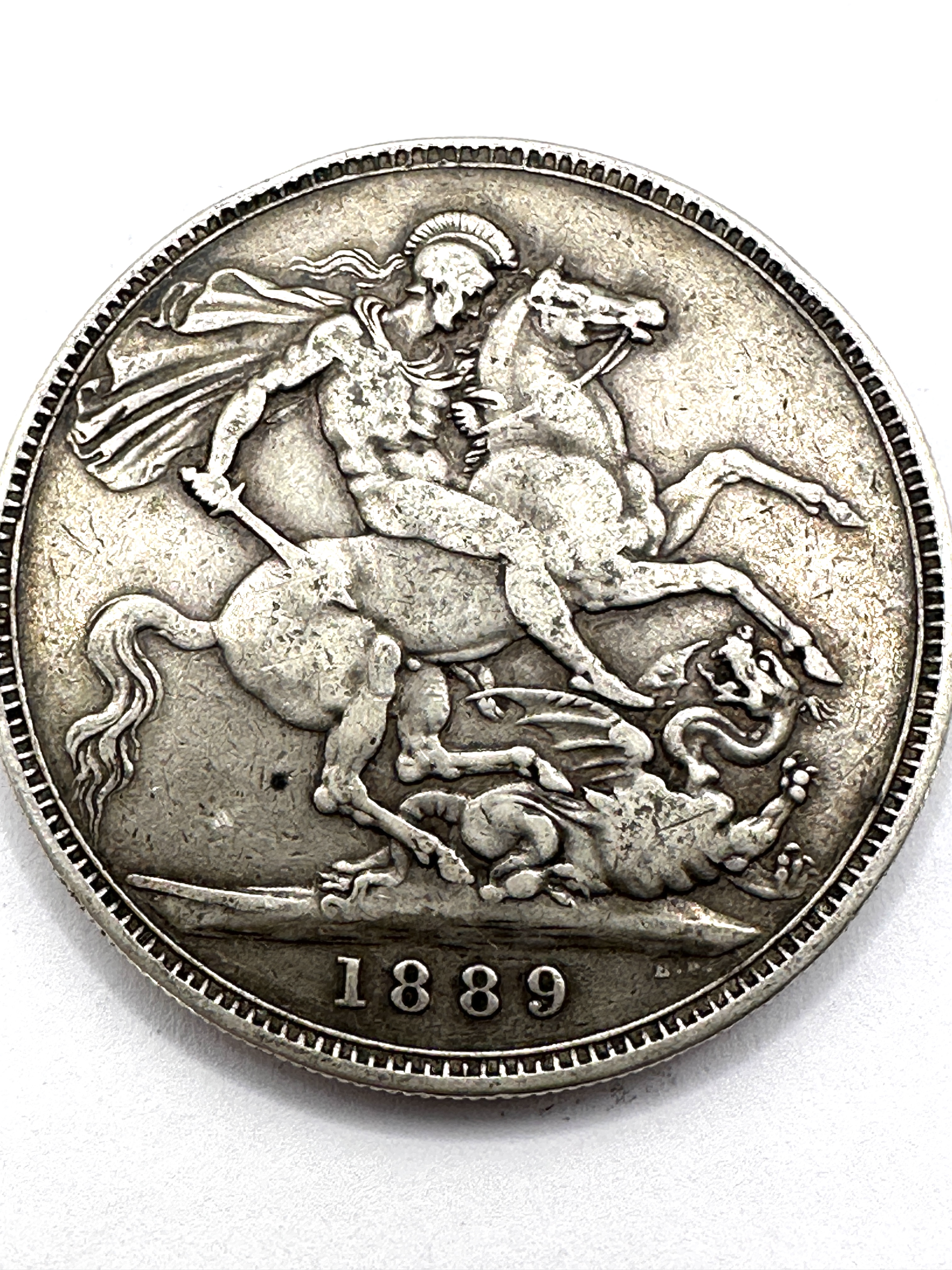 UK 1889 Queen Victoria Jubilee Head Silver Crown