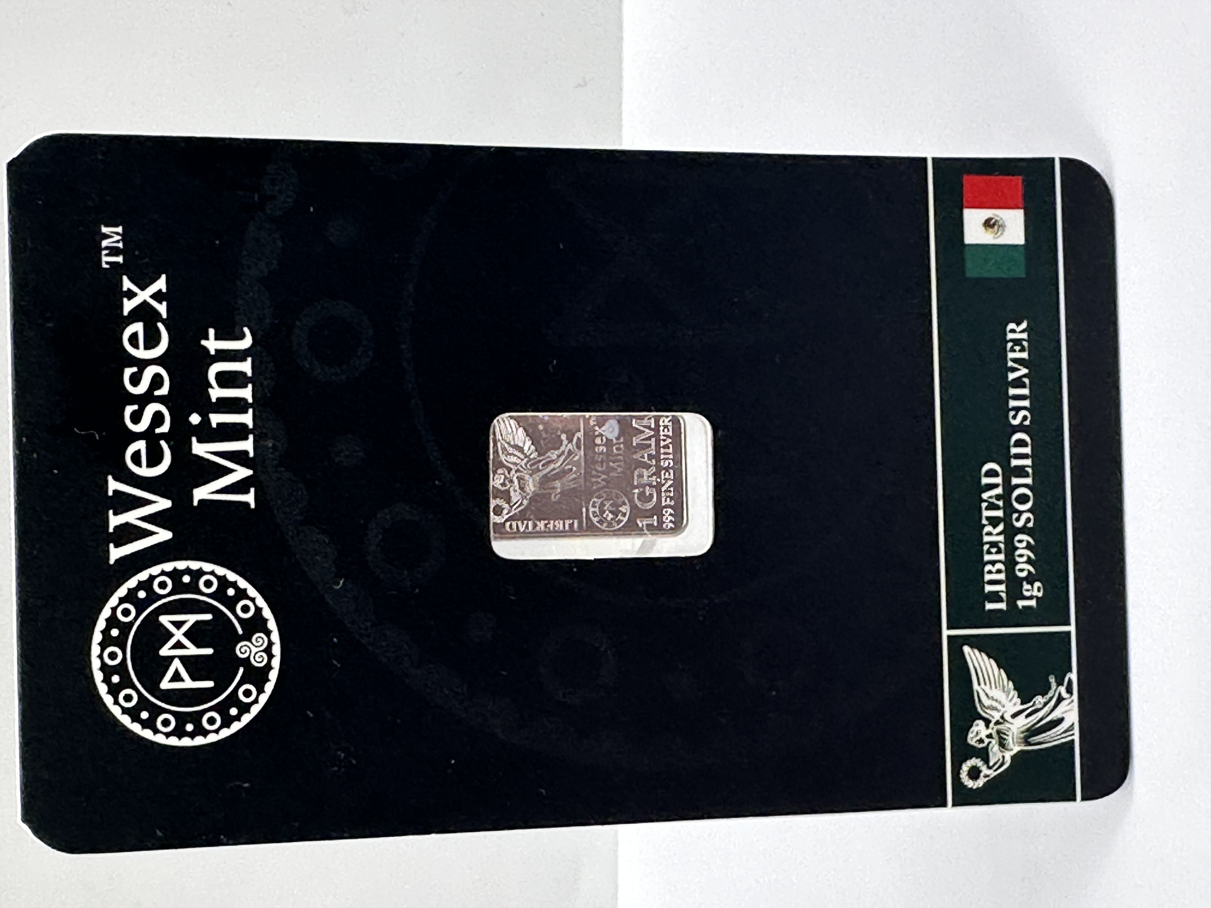 A Wessex Mint Libertad 1 Gram .999 Fine Silver Bar