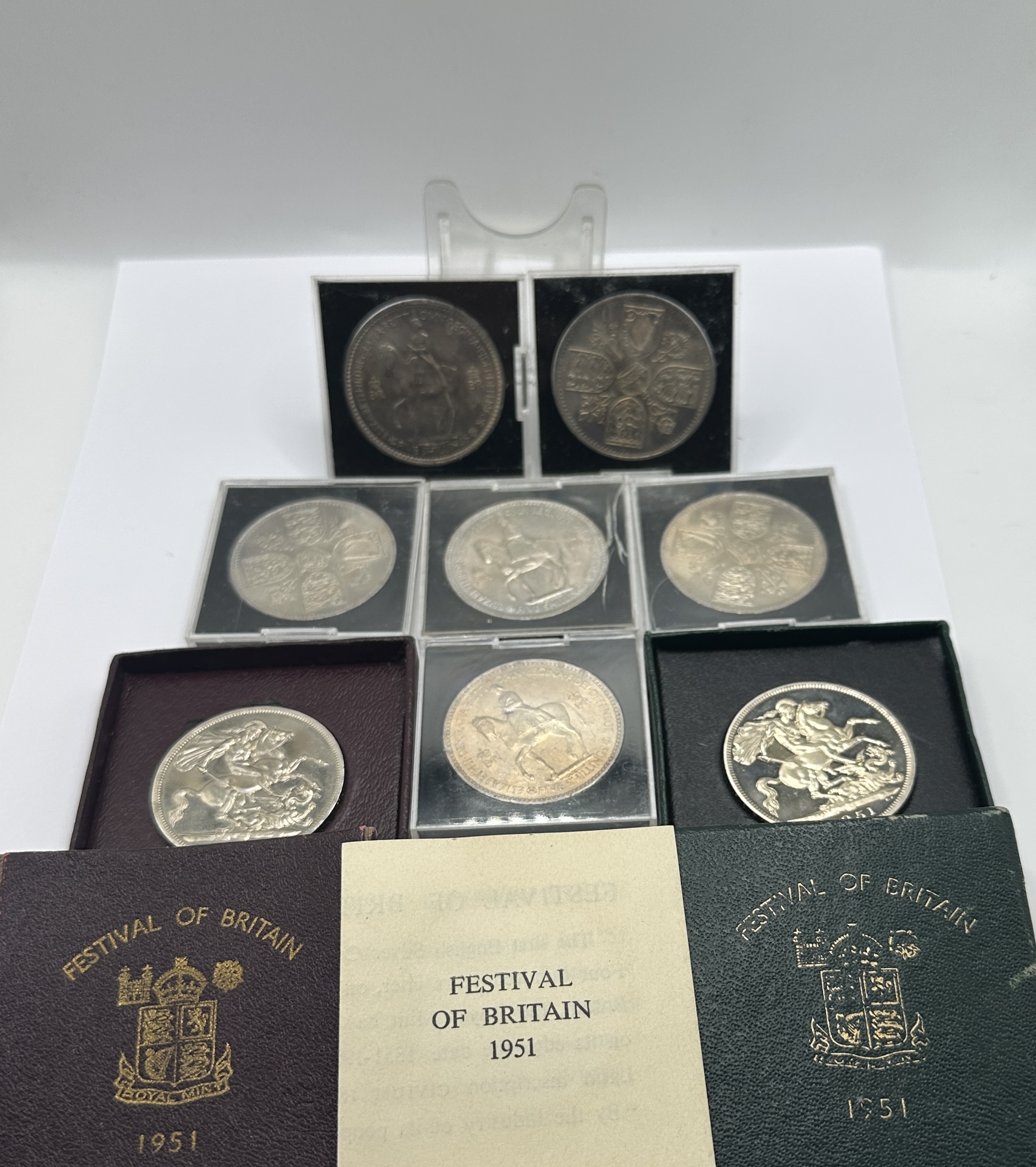 A Collection of UK Commemorative Crowns, 1951 and 1953