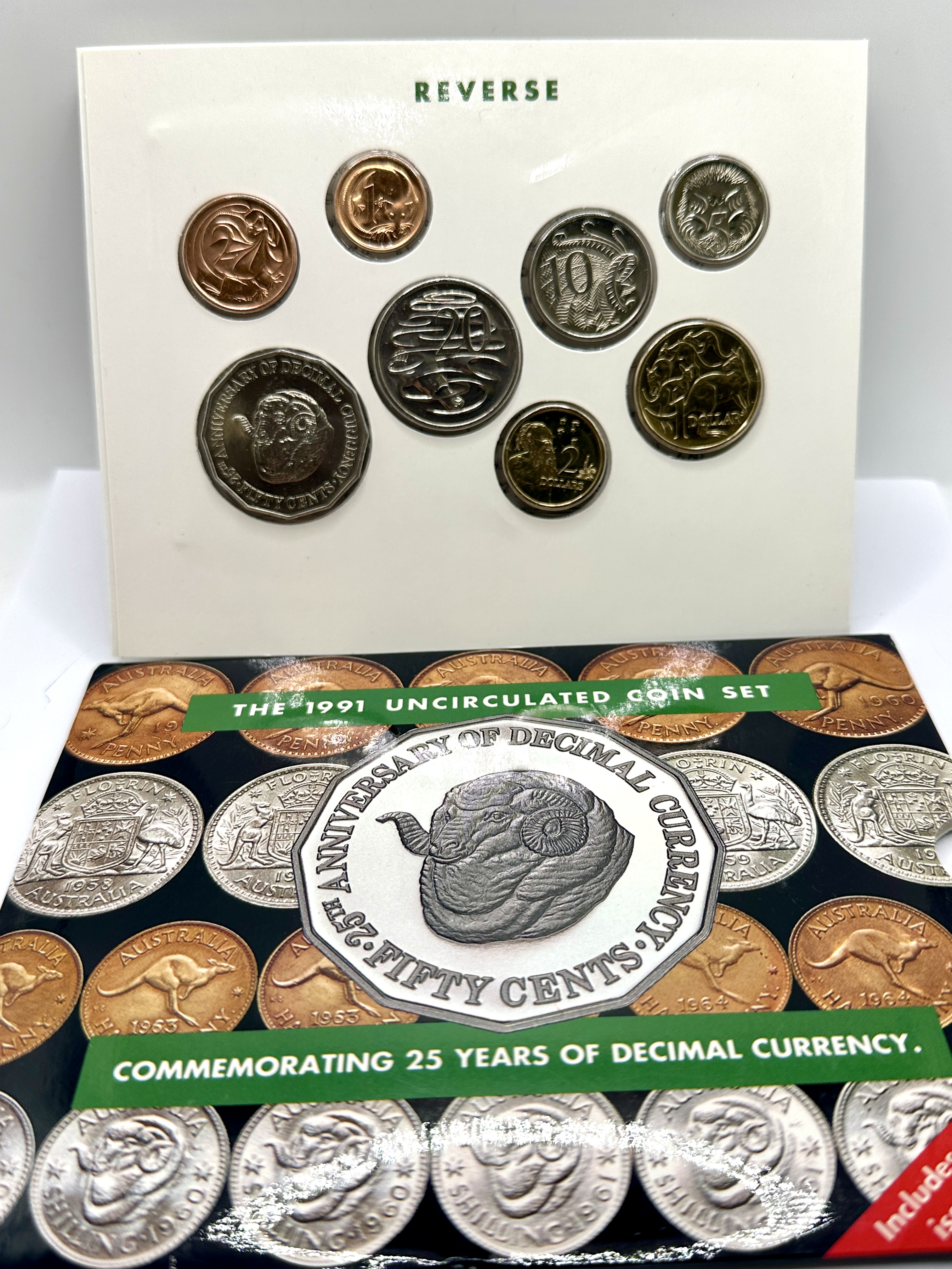 AU 1991 Royal Australian Mint 25 Years of Decimal Currency Uncirculated Set