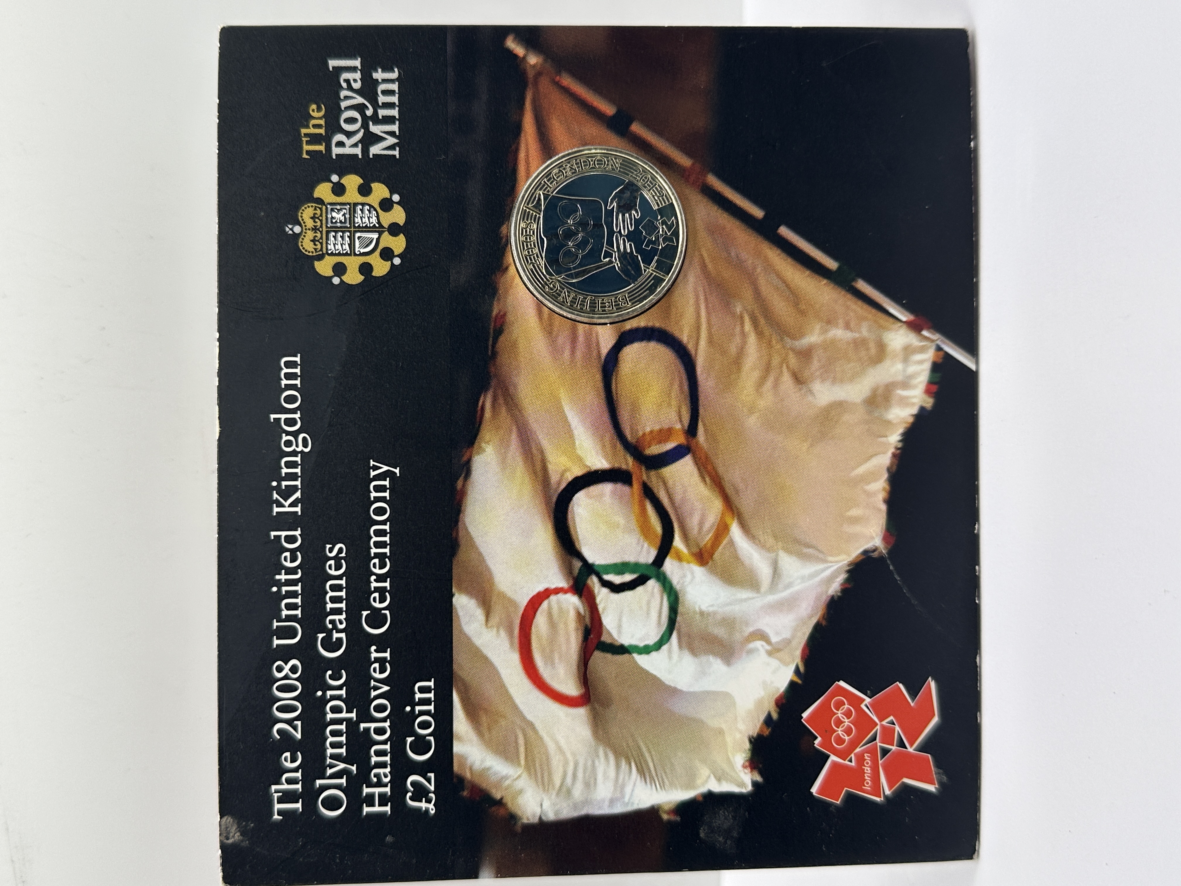 2008 UK The Royal Mint Olympic Games Handover Ceremony Two Pound Coin