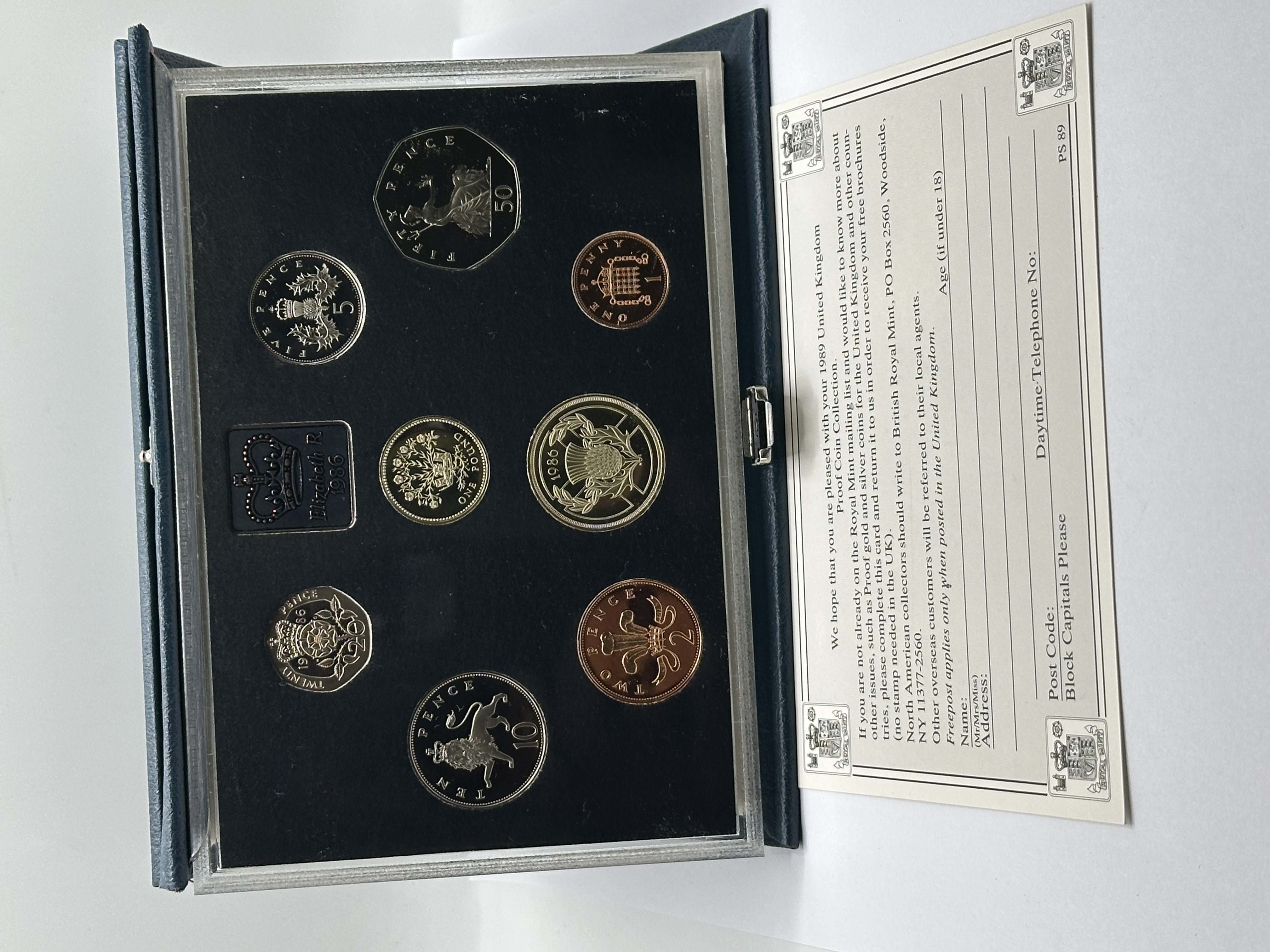 A 1986 UK Royal Mint Proof Coin Collection
