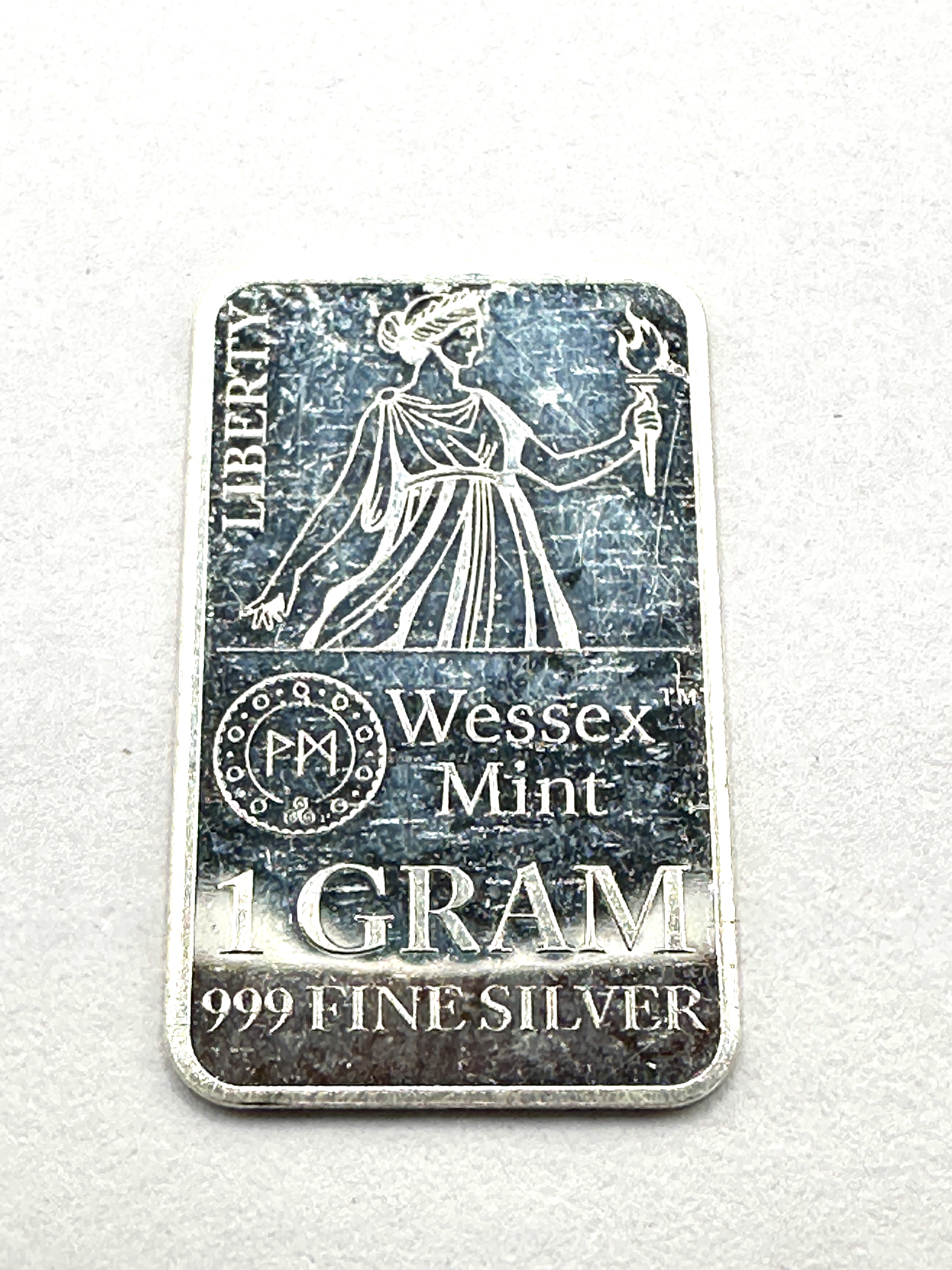 Wessex Mint 1 Gram 999 Fine Silver Bullion Bar