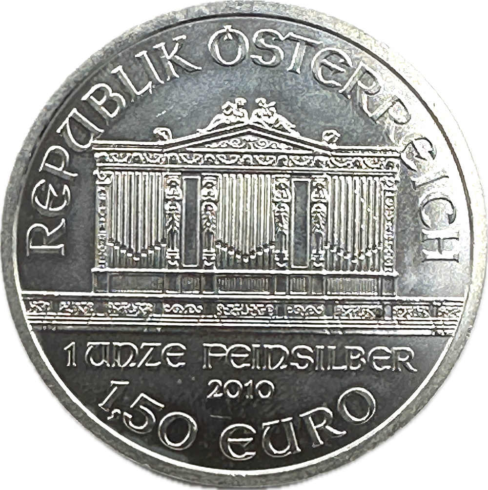 Lot 205: 2010 Austria 1.50 Euro 1 oz Silver Philharmonic Coin