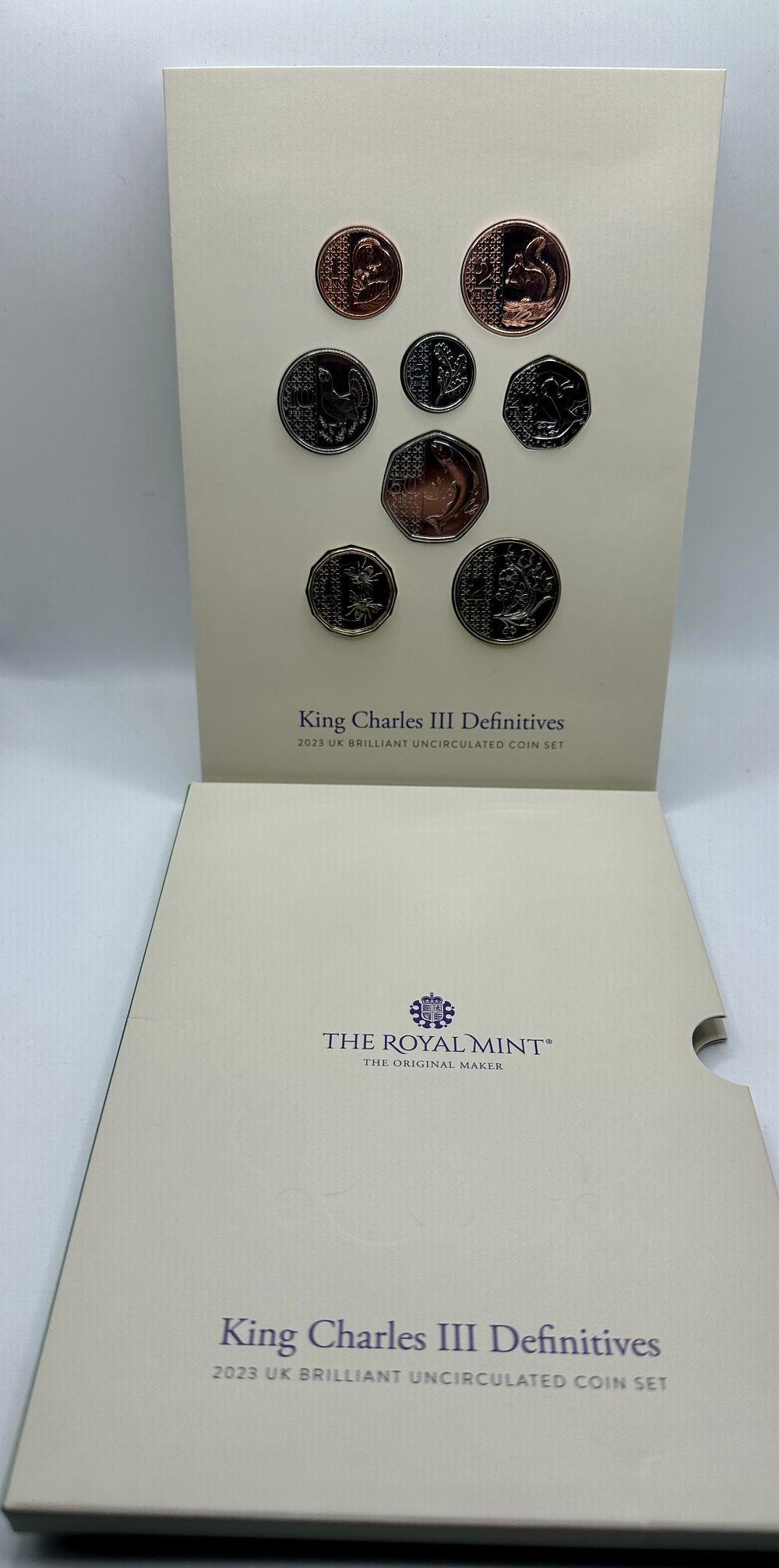 Lot 211: The Royal Mint 2023 UK King Charles III Definitives Brilliant Uncirculated Coin Set