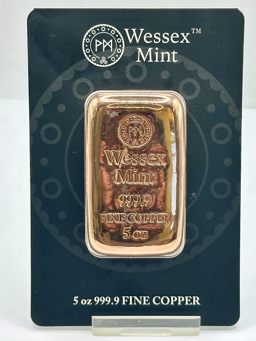 Lot 231: The Wessex Mint 5 oz 999.9 Fine Copper Bullion Bar