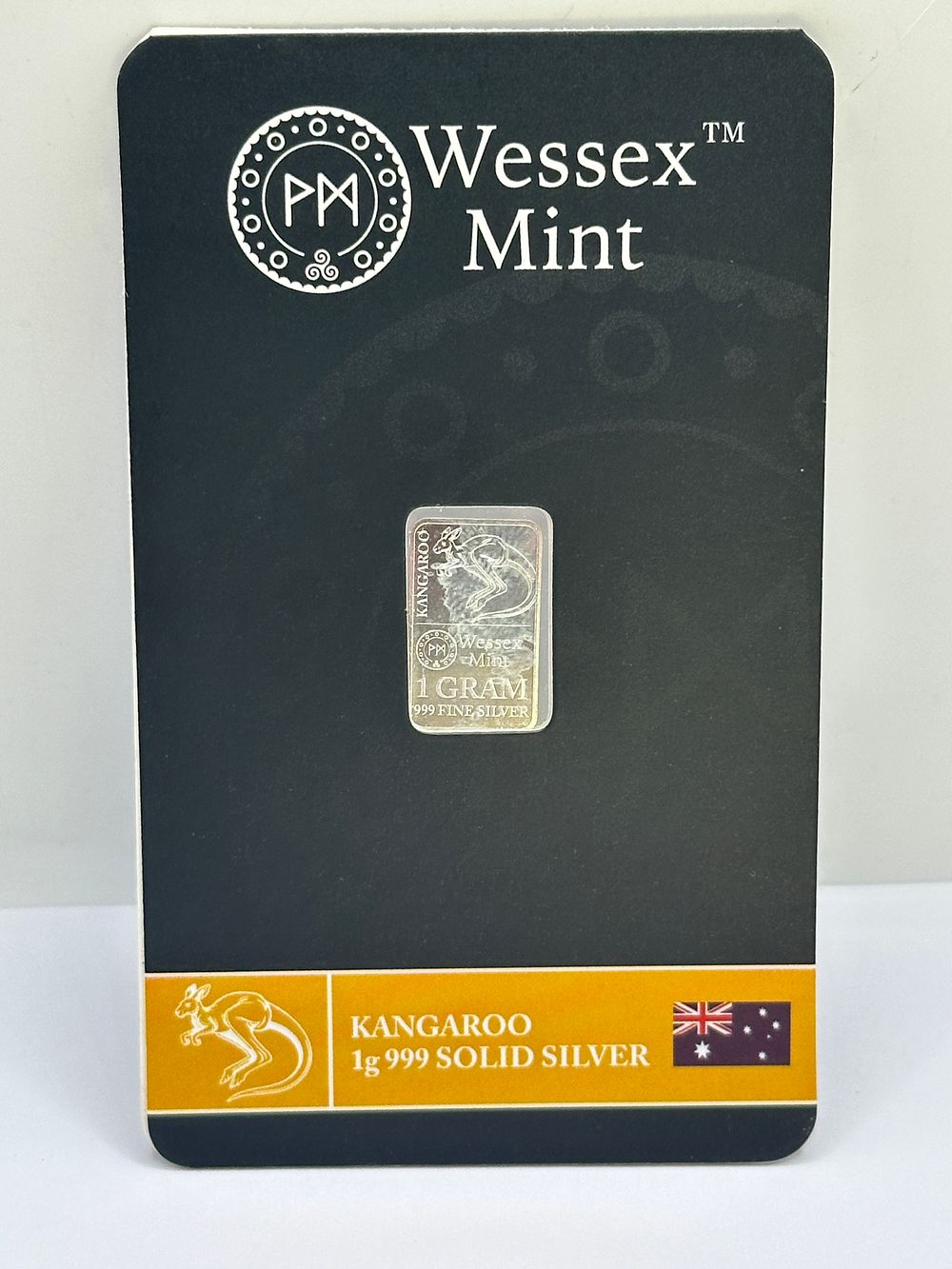 Lot 326: A Wessex Mint 1 Gram .999 Fine Silver Bullion Bar in Kangaroo Assay Card