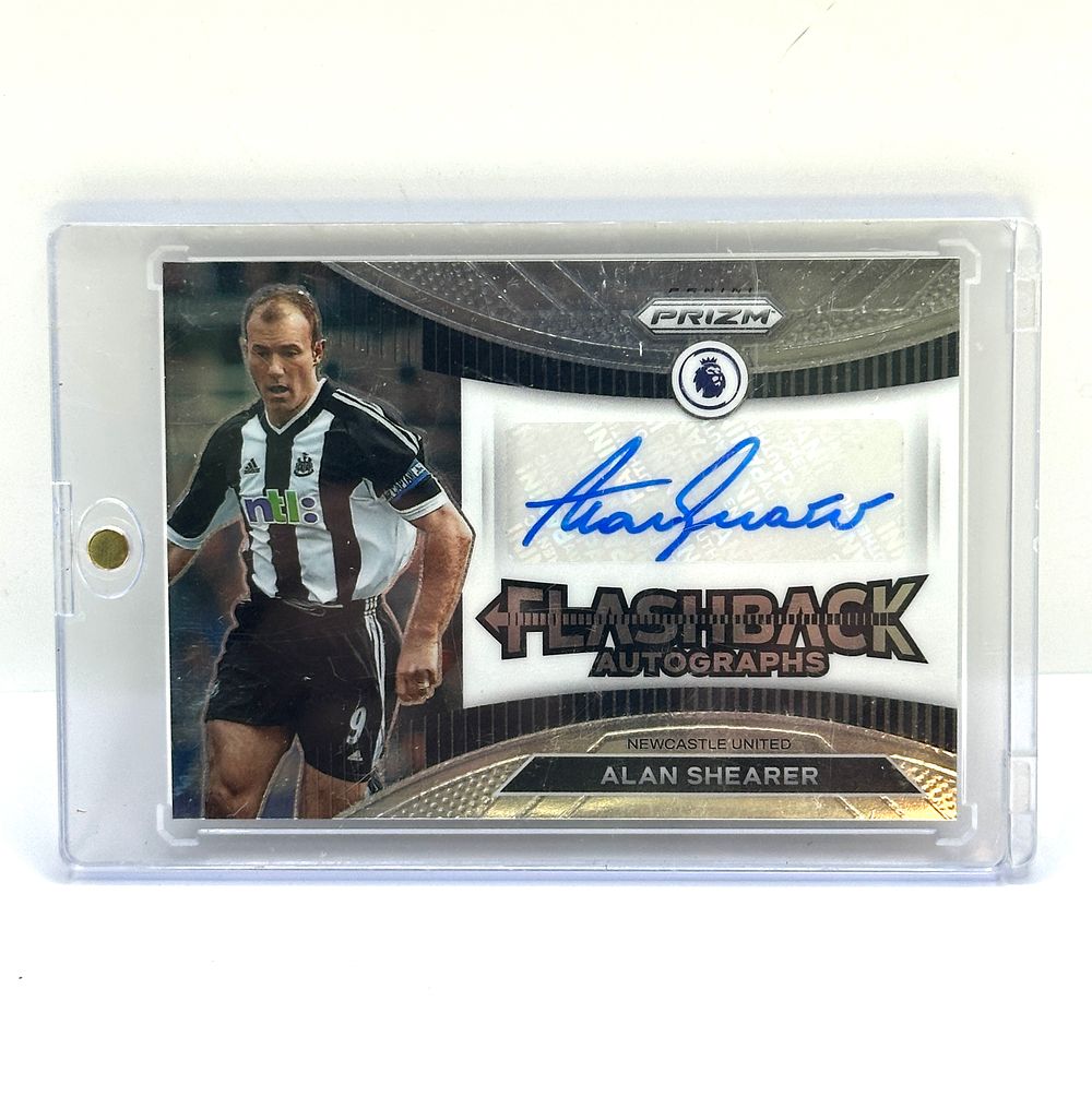 Lot 327: 2022-23 Panini Prizm Premier League Flashback Autographs Alan Shearer Newcastle United No. FA-AS
