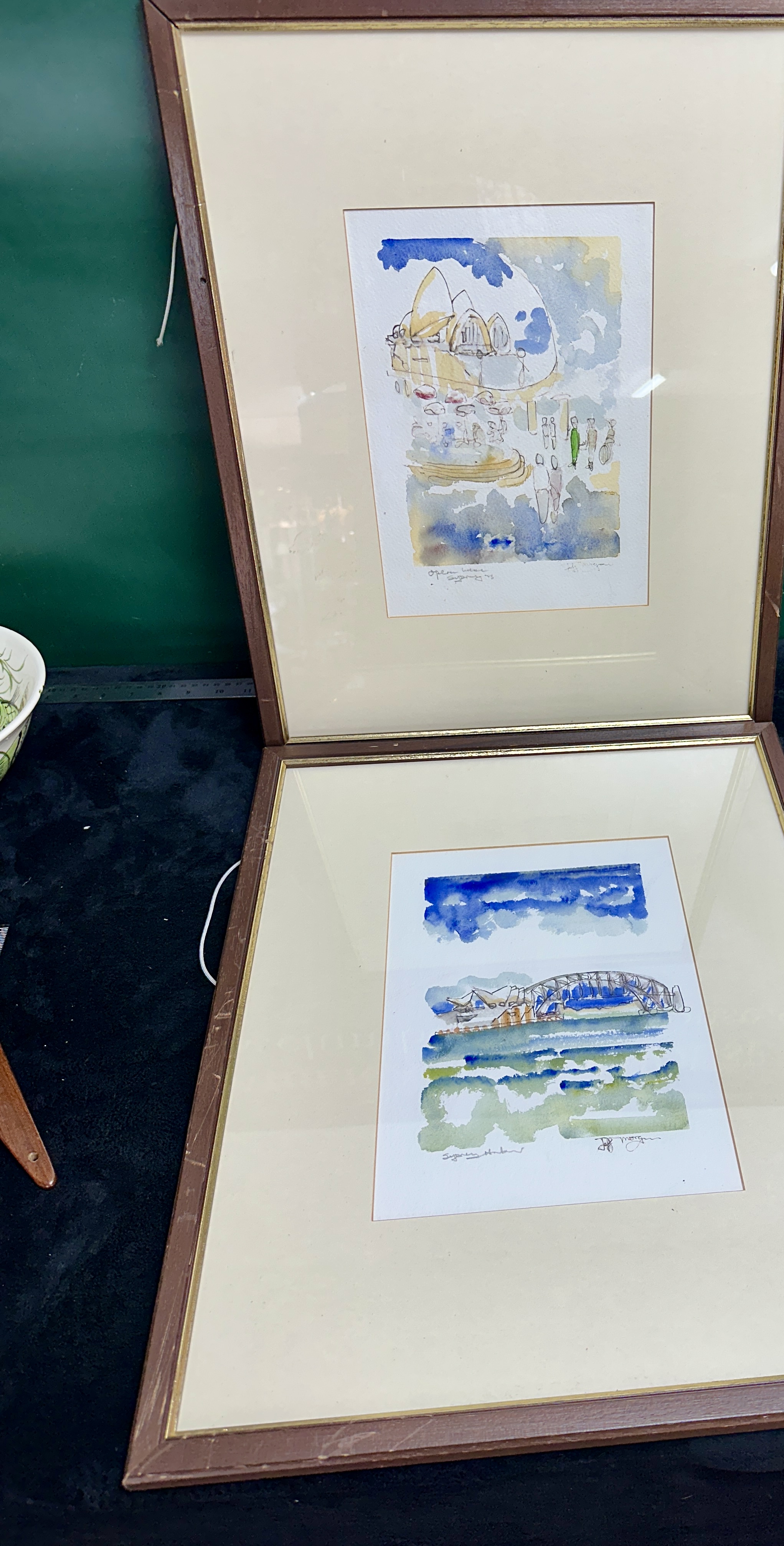 A Pair of Jeff Morgan Original Watercolours of Sydney Landmarks
