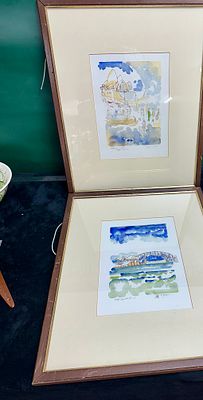 A Pair of Jeff Morgan Original Watercolours of Sydney Landmarks. A pair of original watercolour 