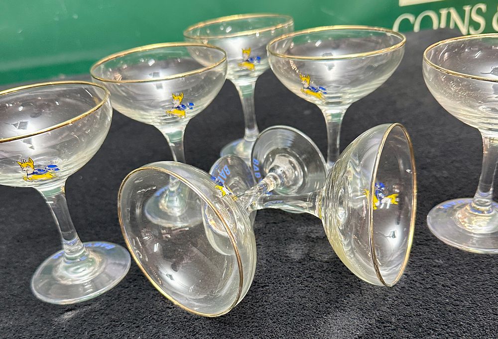 Lot 49: A Set of Seven Vintage Babycham Glasses