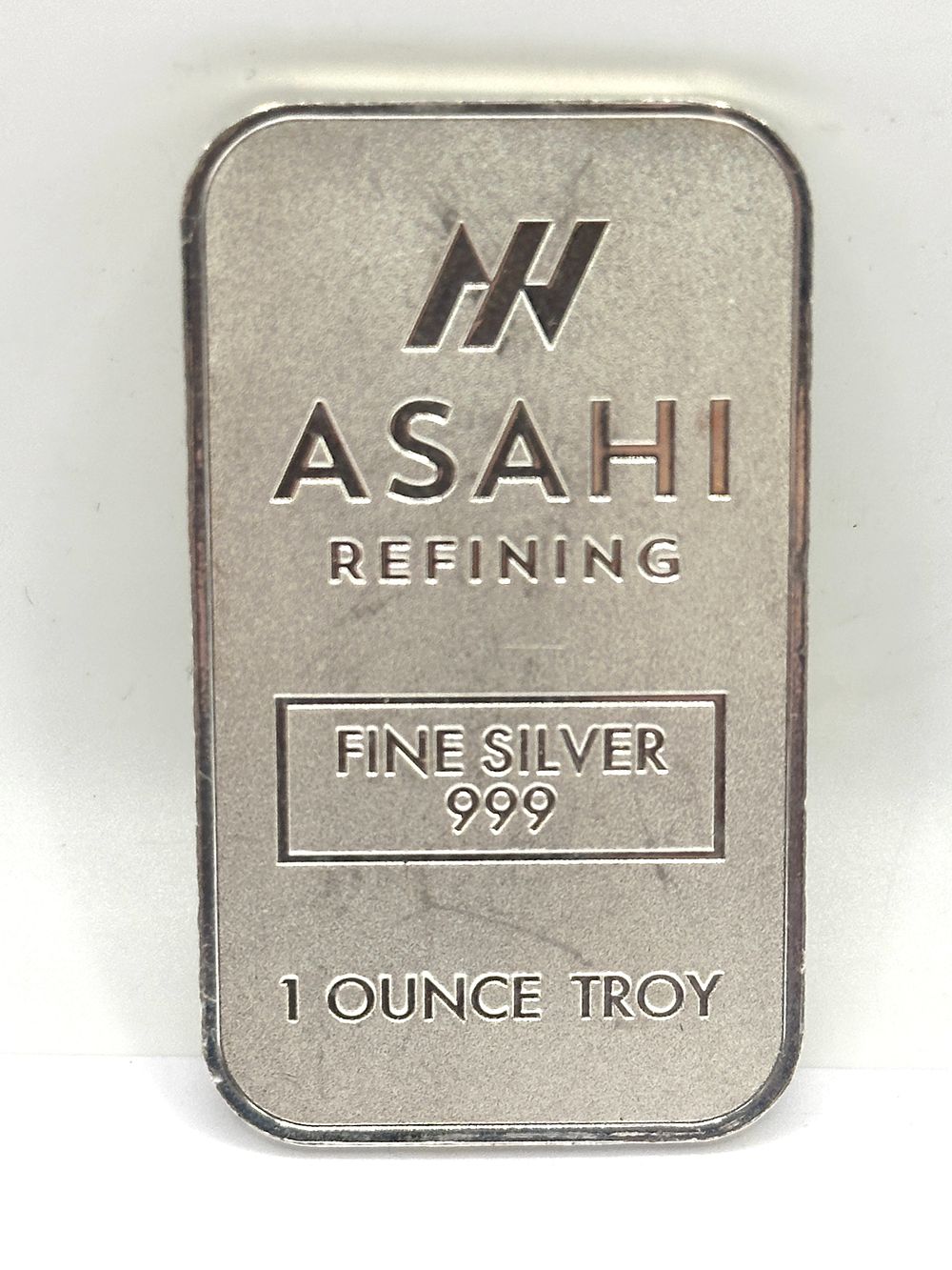 Lot 262: Asahi Refining 1 Ounce Troy .999 Fine Silver Bullion Bar