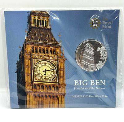 2015 UK Big Ben £100 Fine Silver Coin