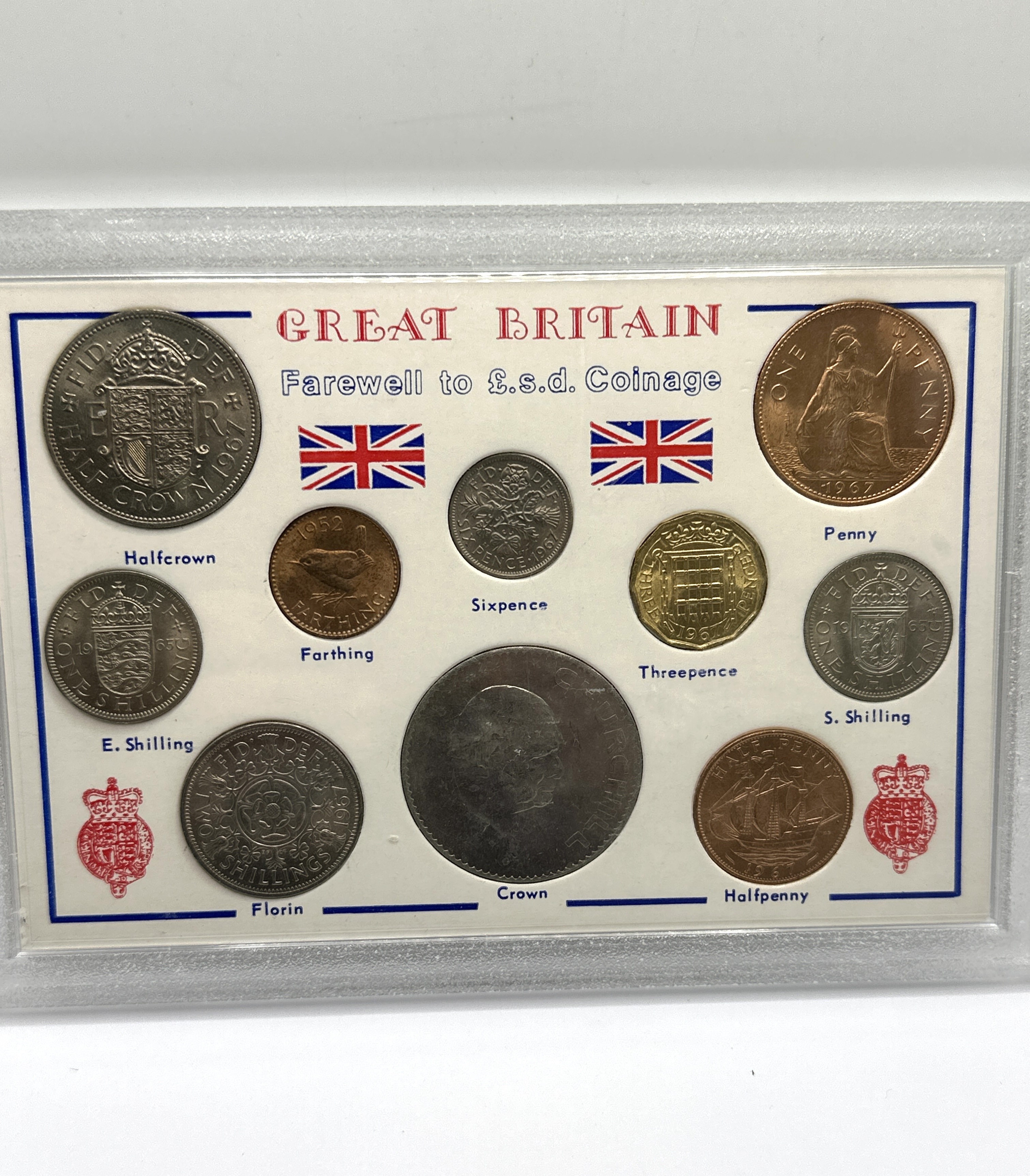 A Set of UK Farewell to £.s.d. Coinage Pre-Decimal Coins