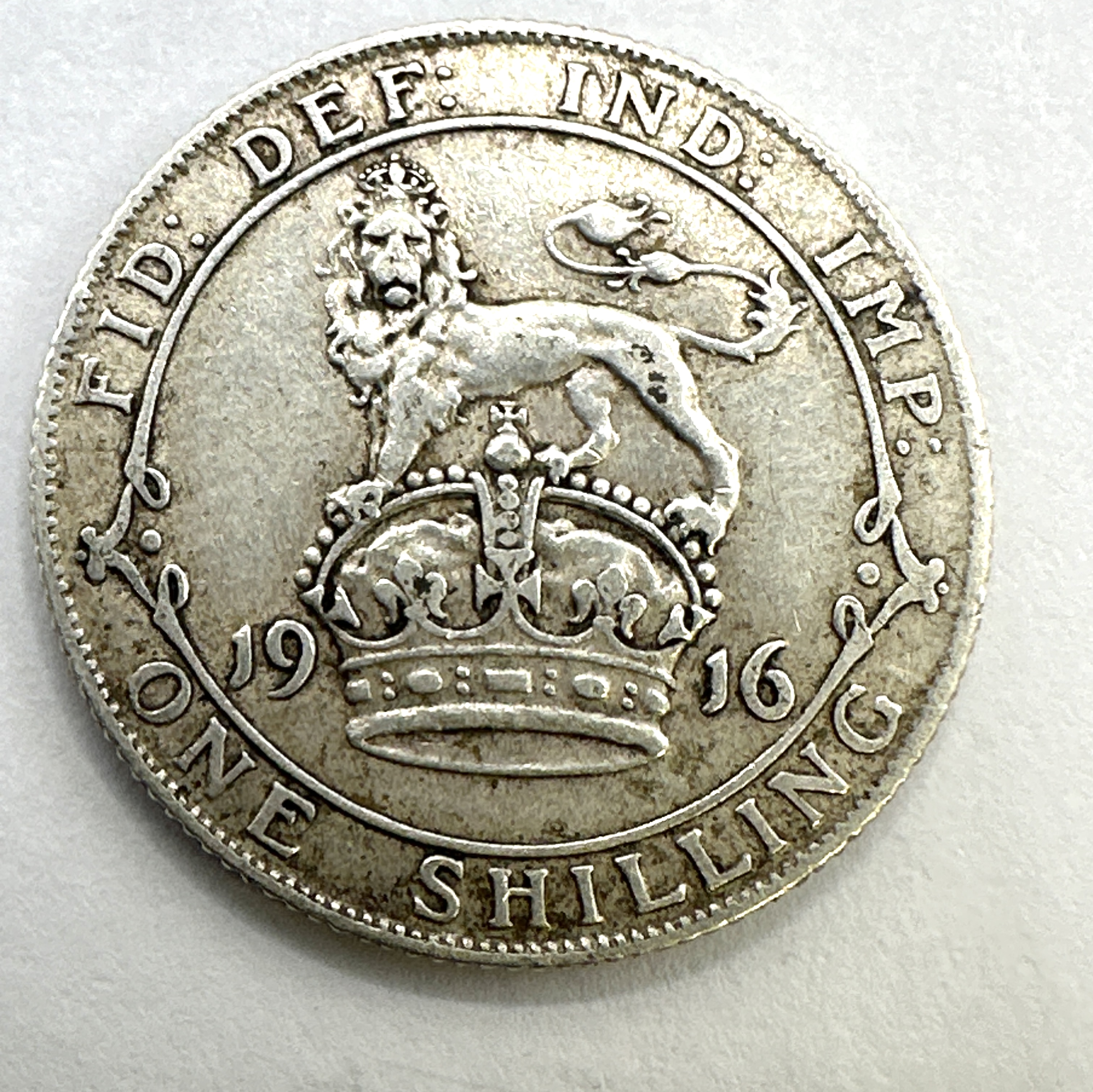 1916 UK George V Silver Shilling