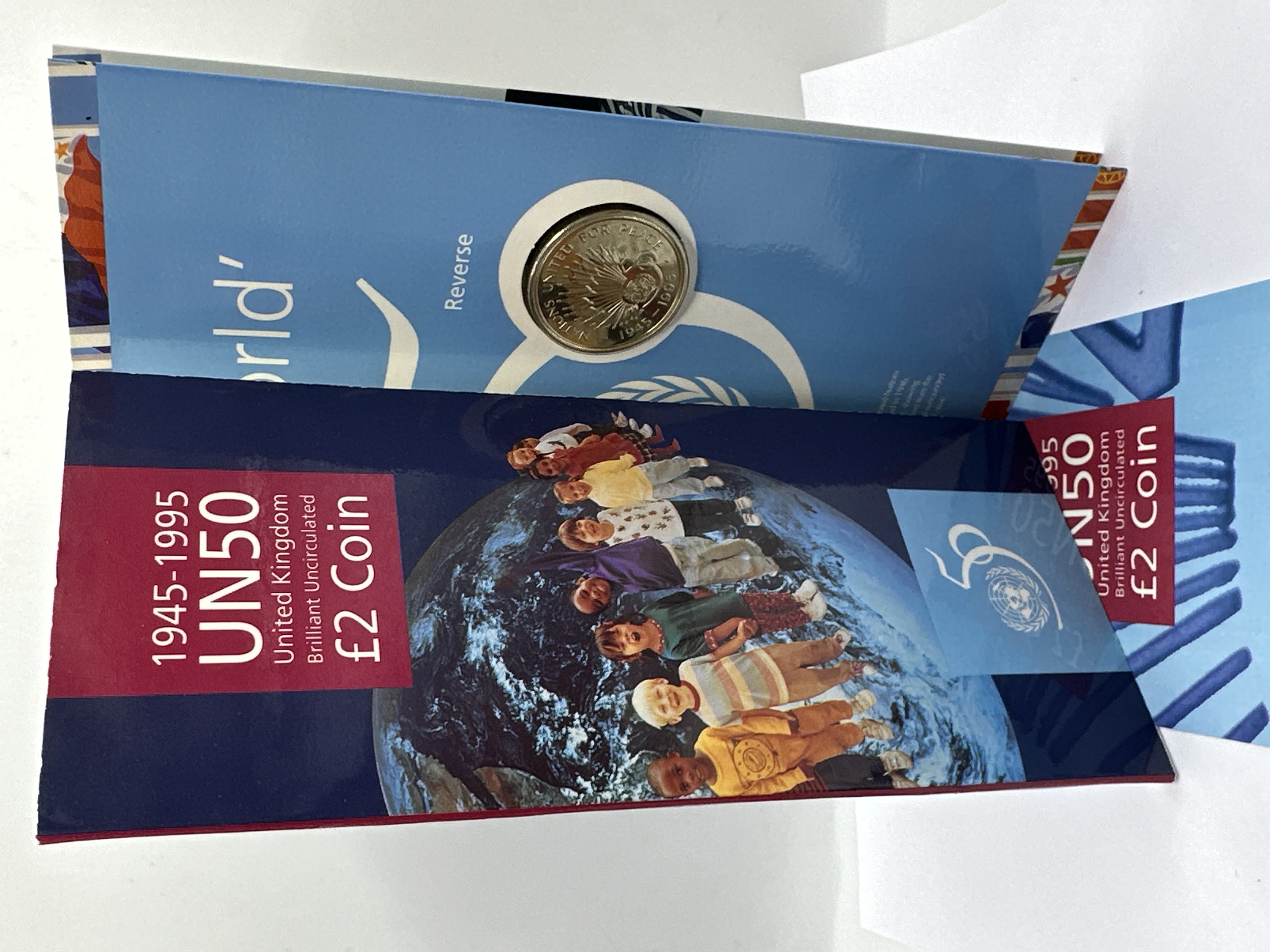 UK 1995 United Nations 50th Anniversary Brilliant Uncirculated £2 Coin