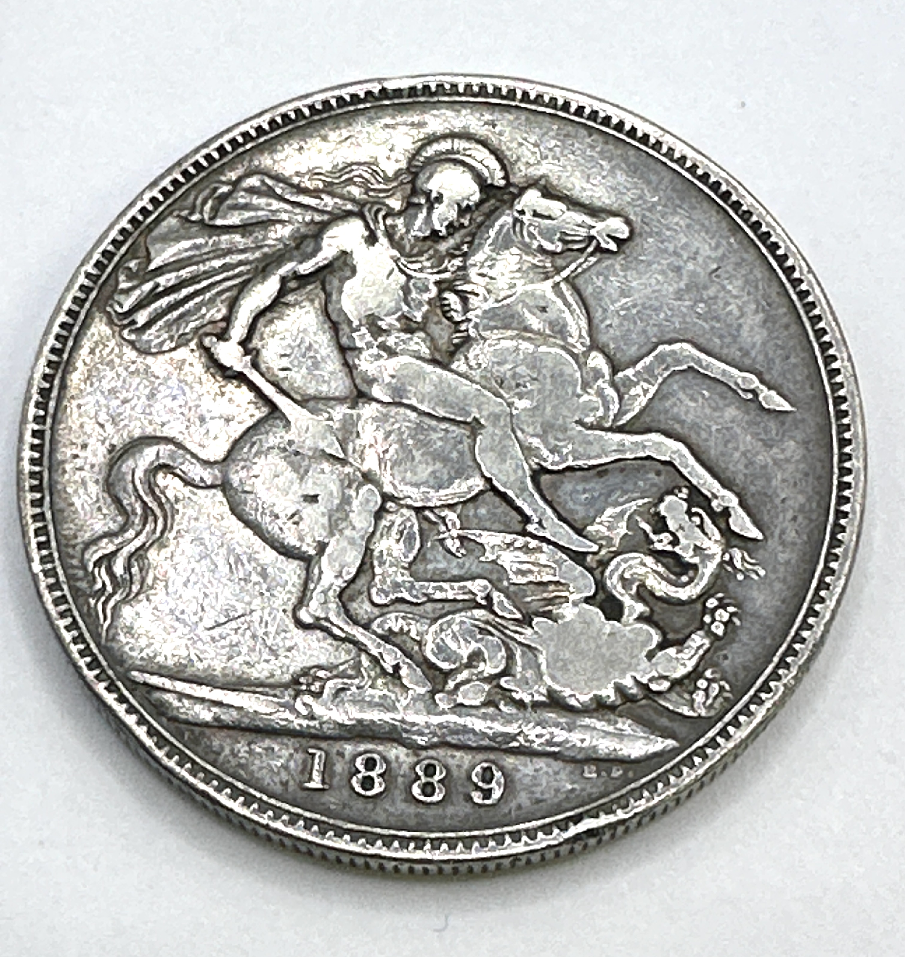 UK 1889 Silver Crown Queen Victoria Jubilee Head