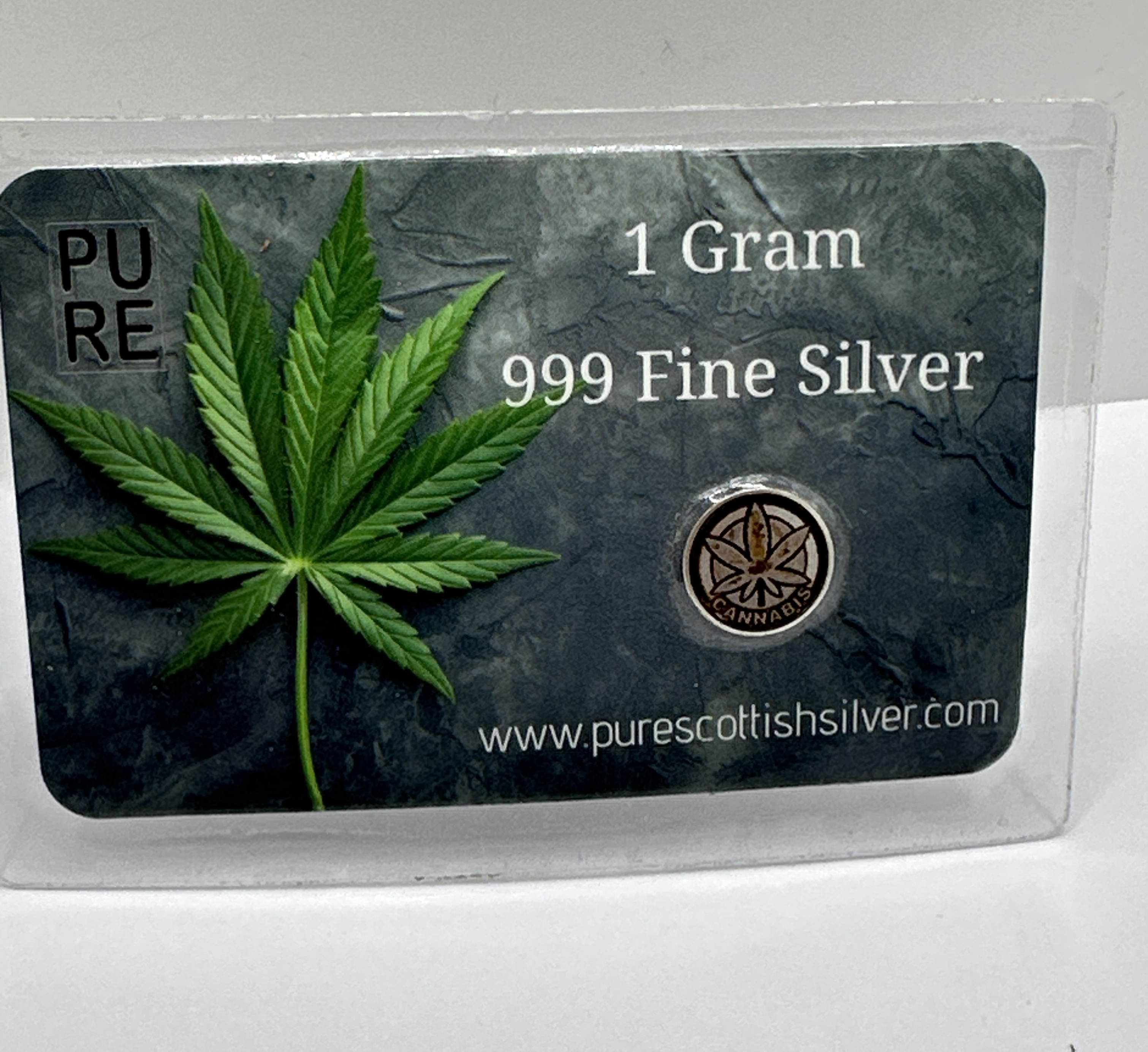Pure Scottish Silver Cannabis Themed Fractional Round