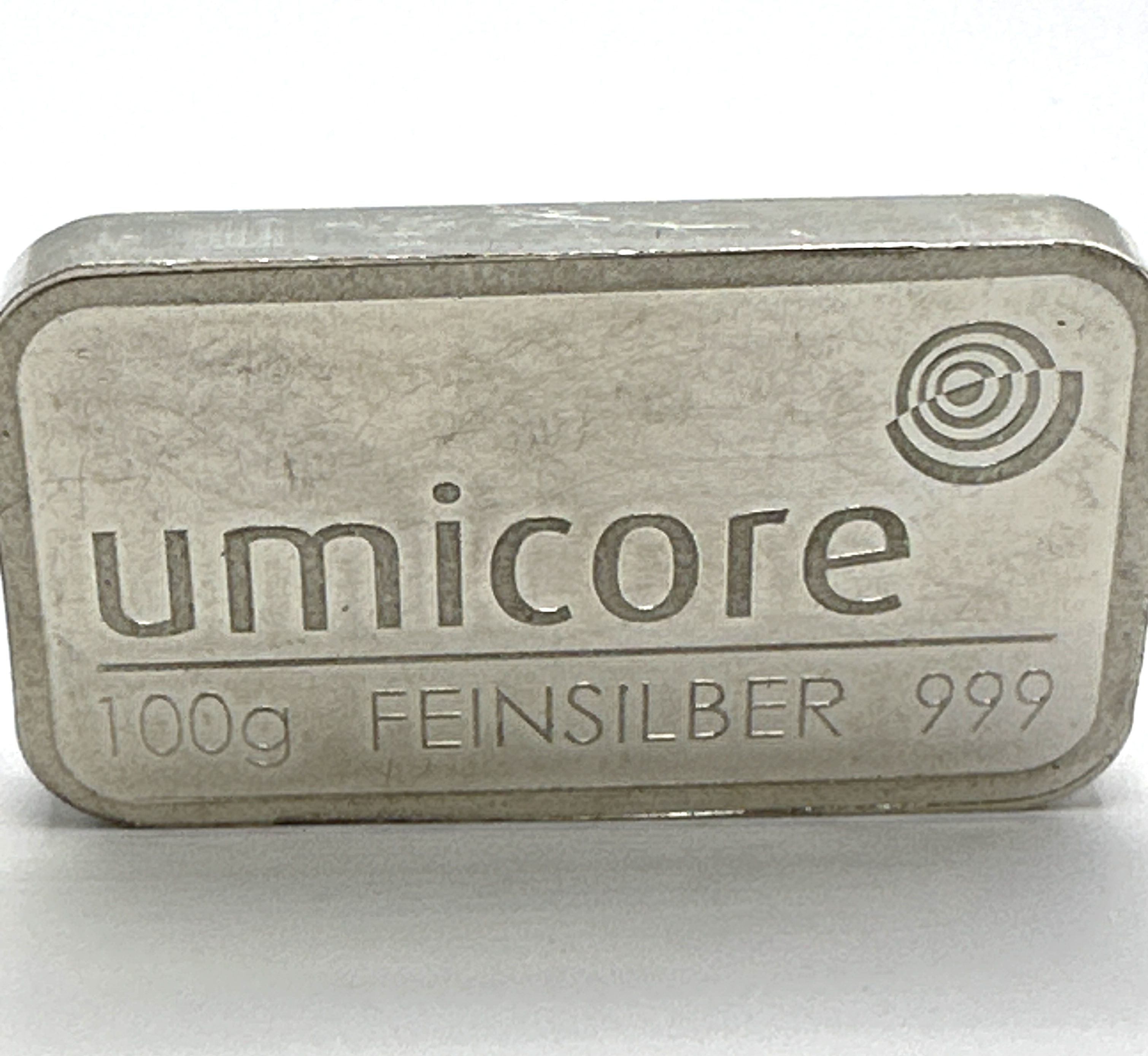 Umicore 100g Fine Silver .999 Bullion Bar