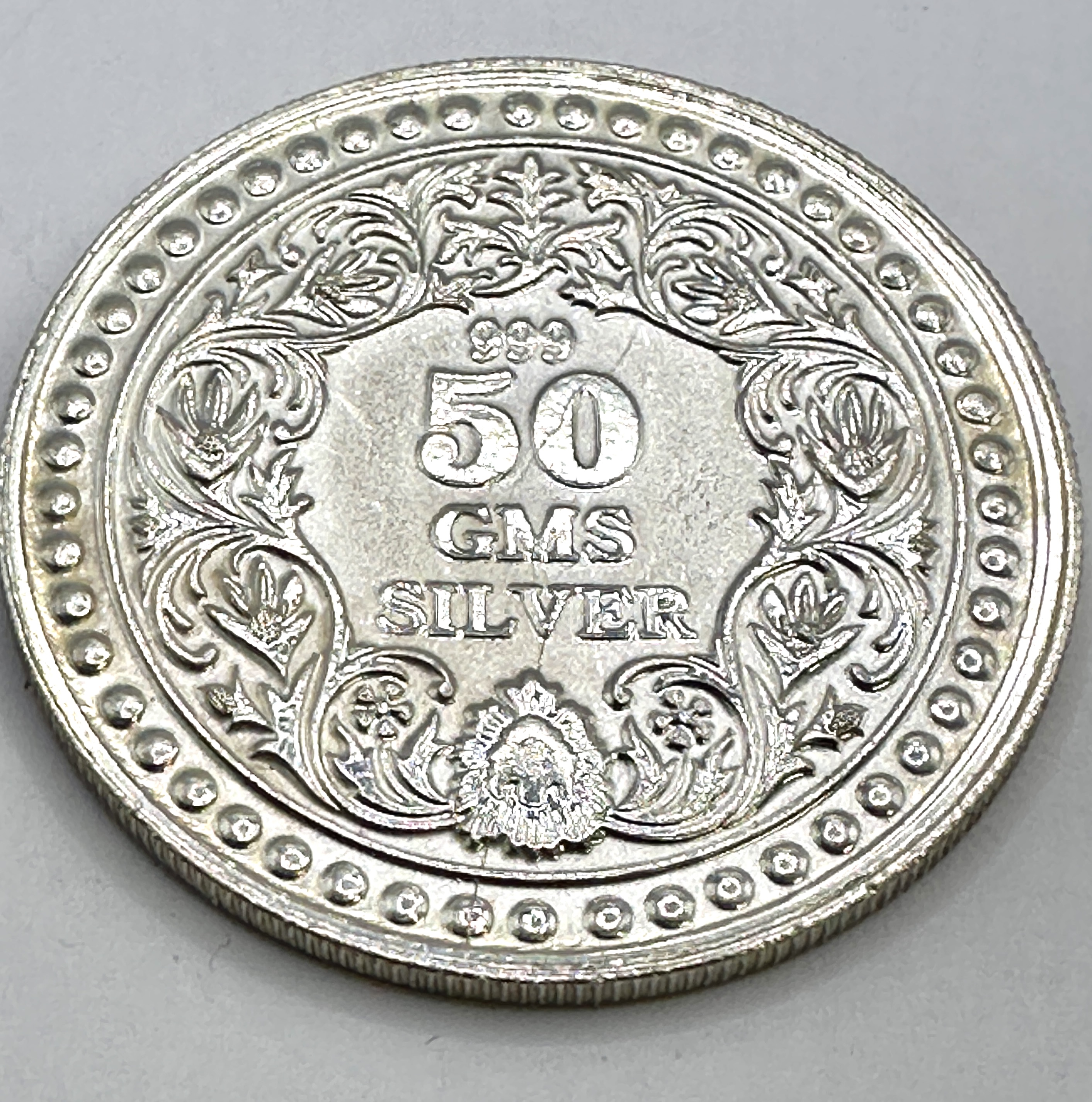 50 Gram .999 Fine Silver George V and Mary Commemorative Bullion Round
