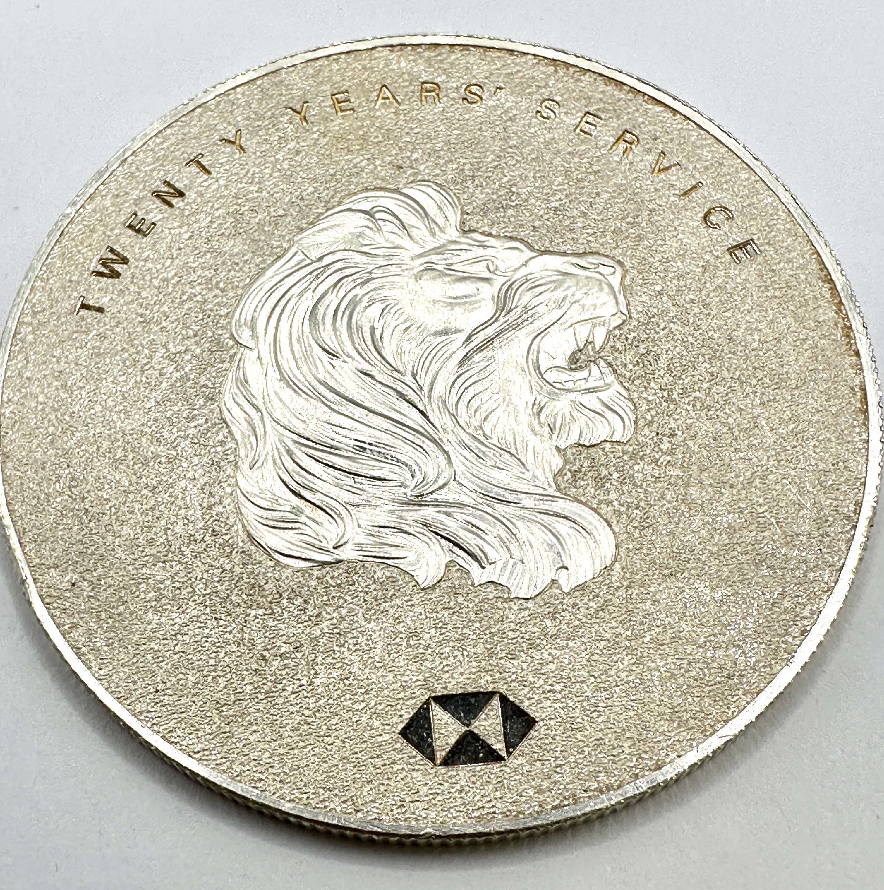 UK HSBC Twenty Years Service Medallion, .999 Silver, PAMP Suisse