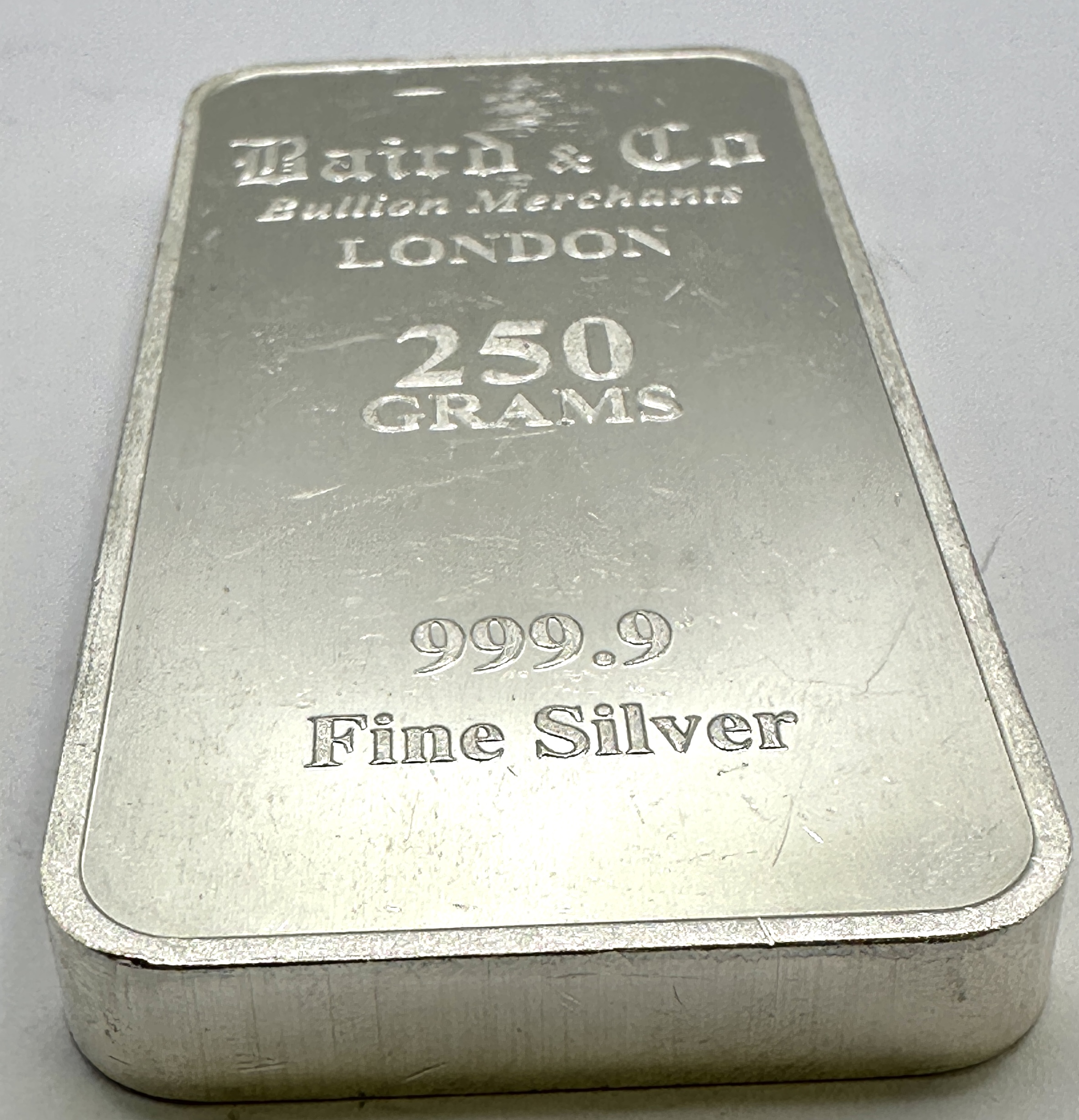Baird & Co 250g Fine Silver Bullion Bar