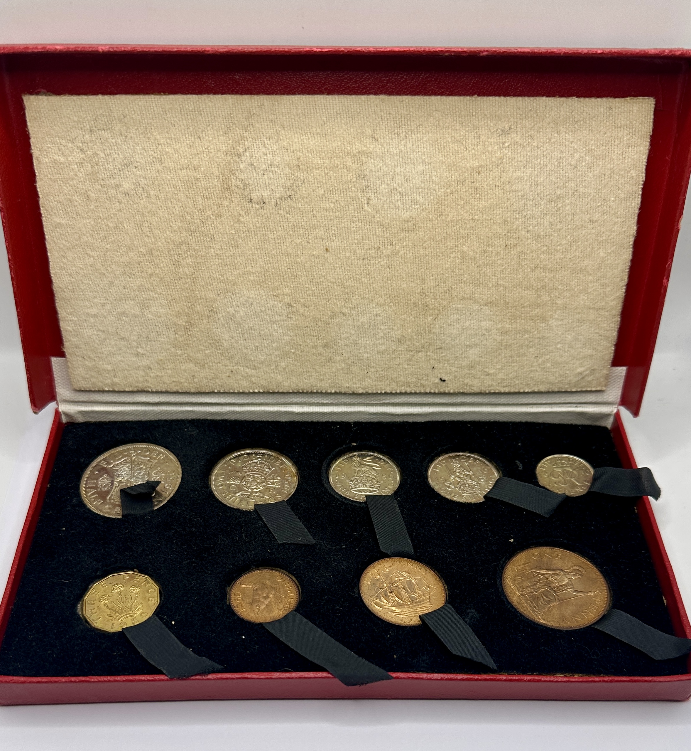 UK George VI 1950 Nine Coin Specimen Set in Royal Mint Case