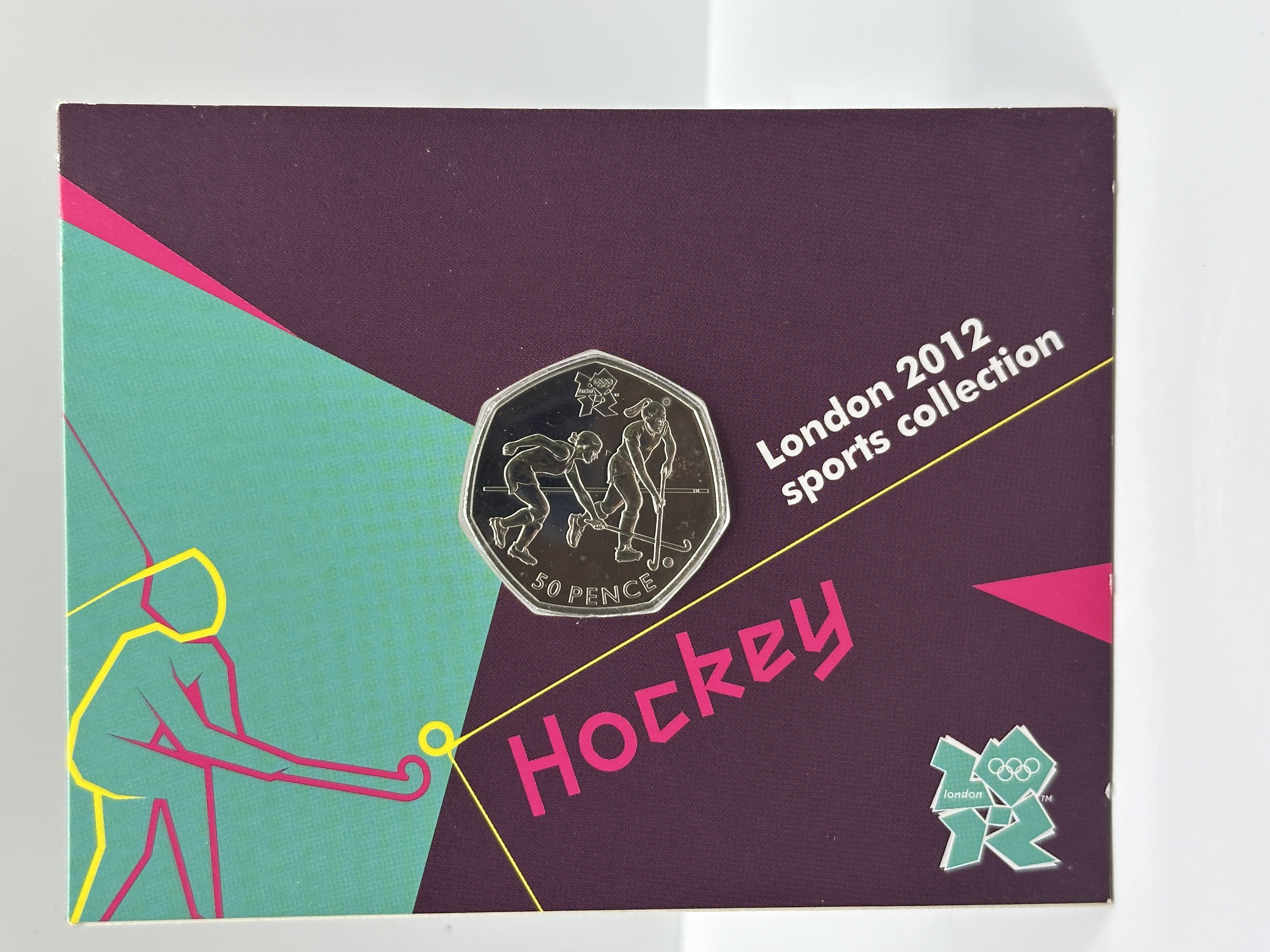 UK 2011 Royal Mint London 2012 Olympic Games Hockey 50 Pence BU Specimen Pack