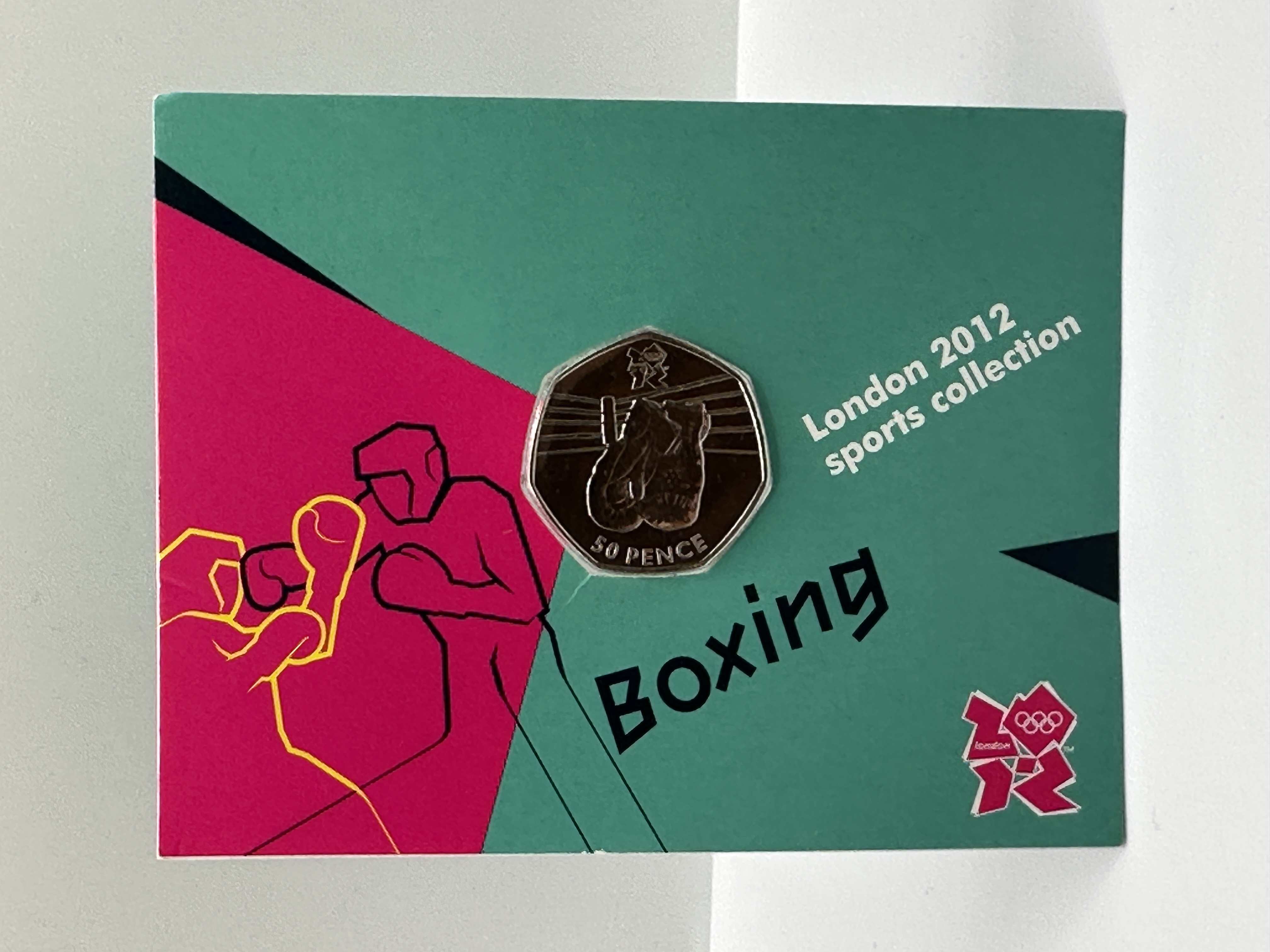 UK 2011 Royal Mint London 2012 Olympic Boxing 50 Pence Coin in Presentation Card