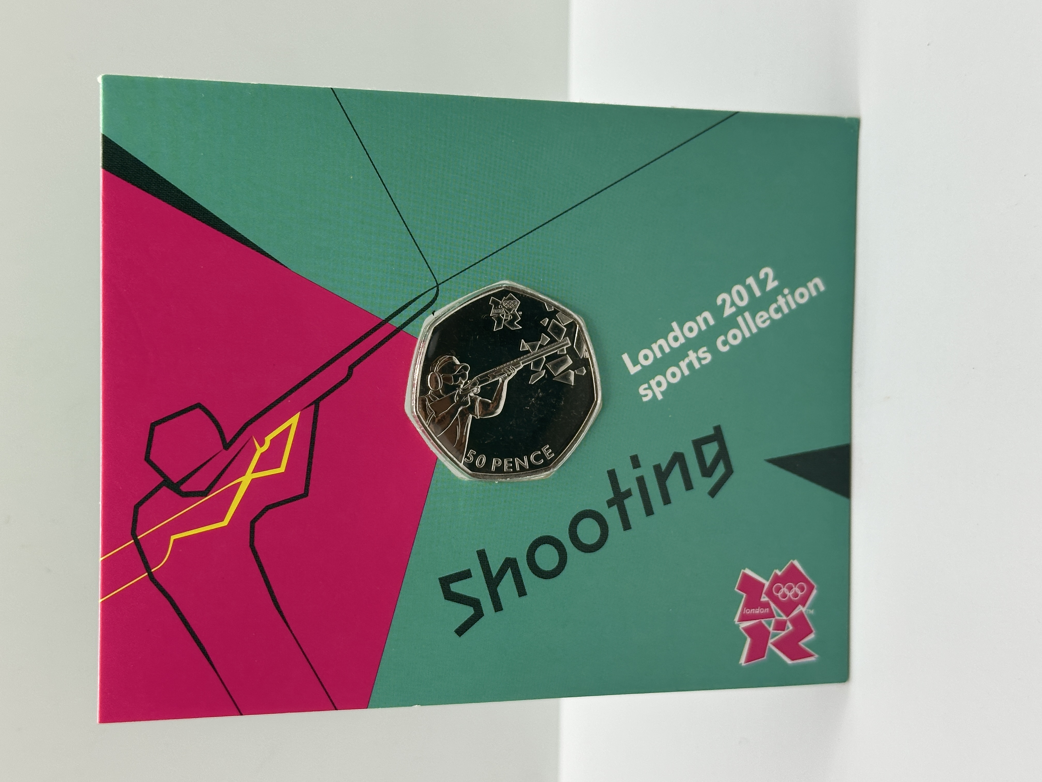 2011 UK Shooting London 2012 Olympic 50p Coin in Royal Mint Presentation Pack