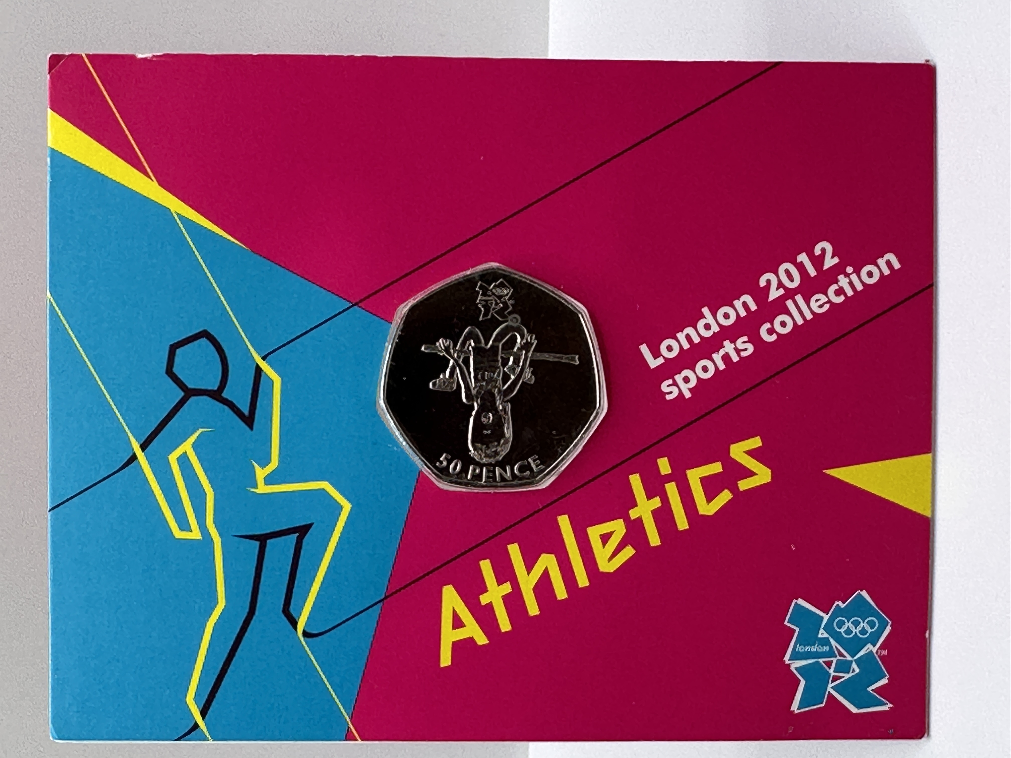UK 2011 London 2012 Olympic Sports Collection Athletics 50 Pence Coin in Presentation Pack