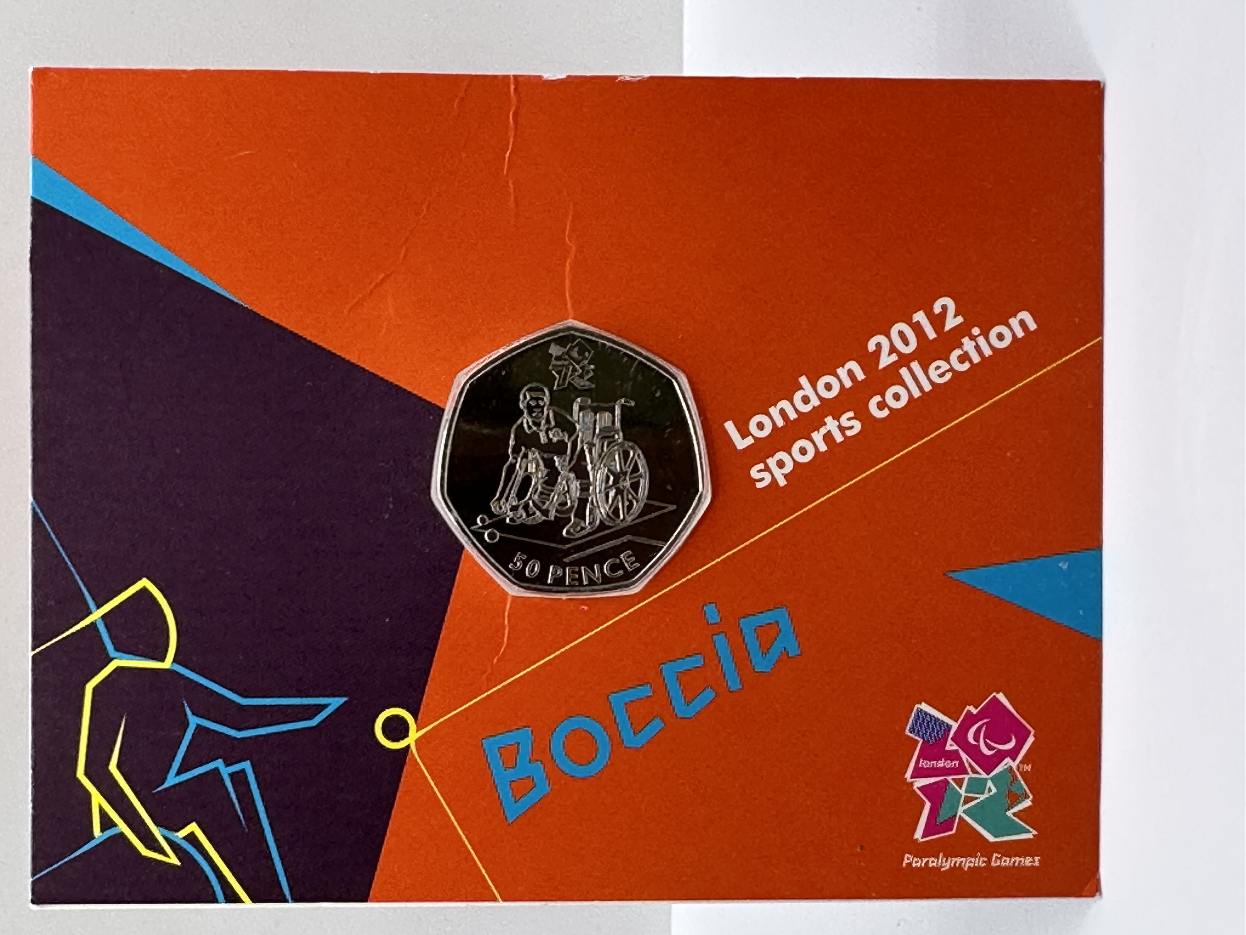UK 2011 London 2012 Sports Collection Boccia 50 Pence Coin