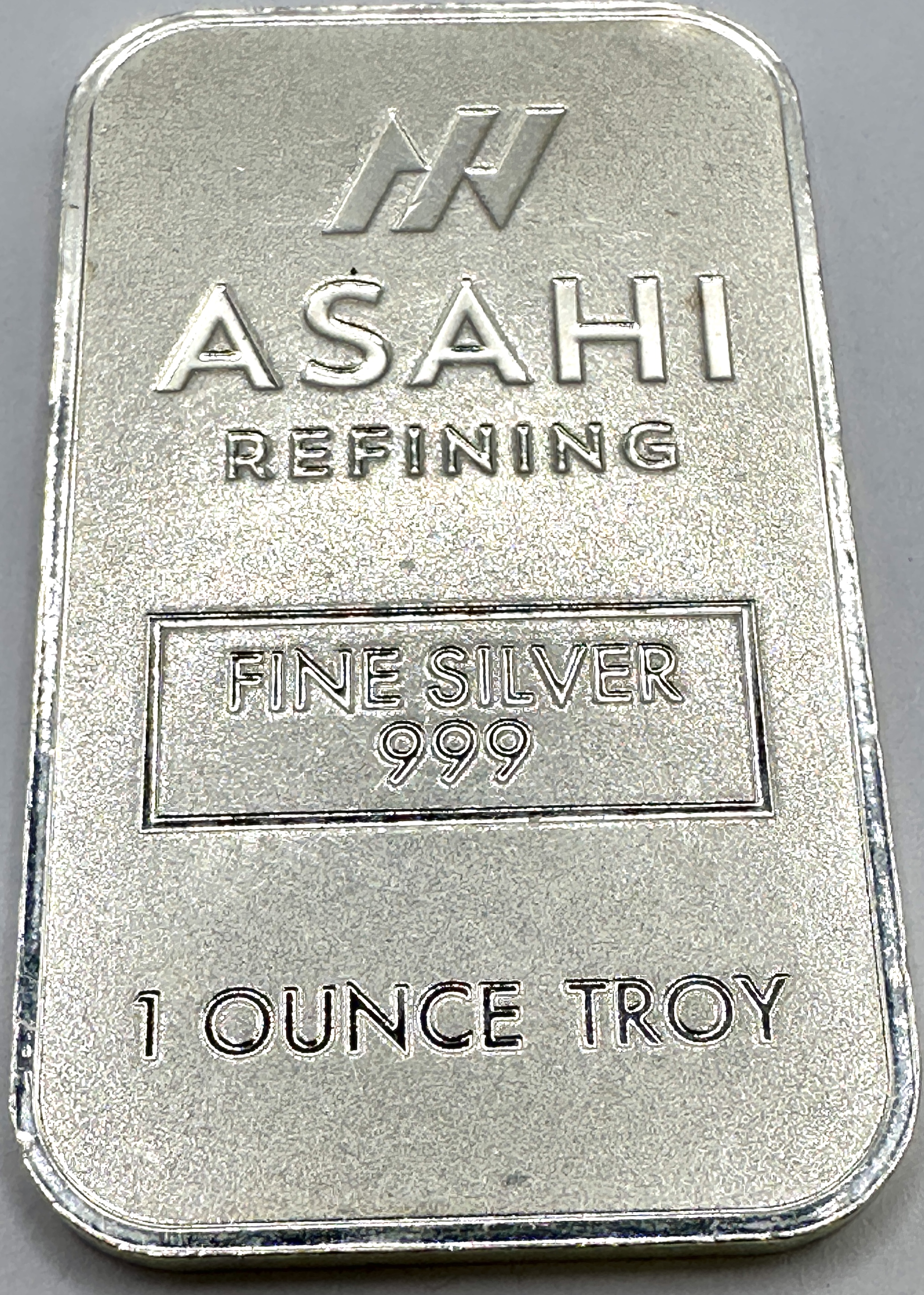 Asahi Refining 1 Ounce Troy .999 Fine Silver Bullion Bar