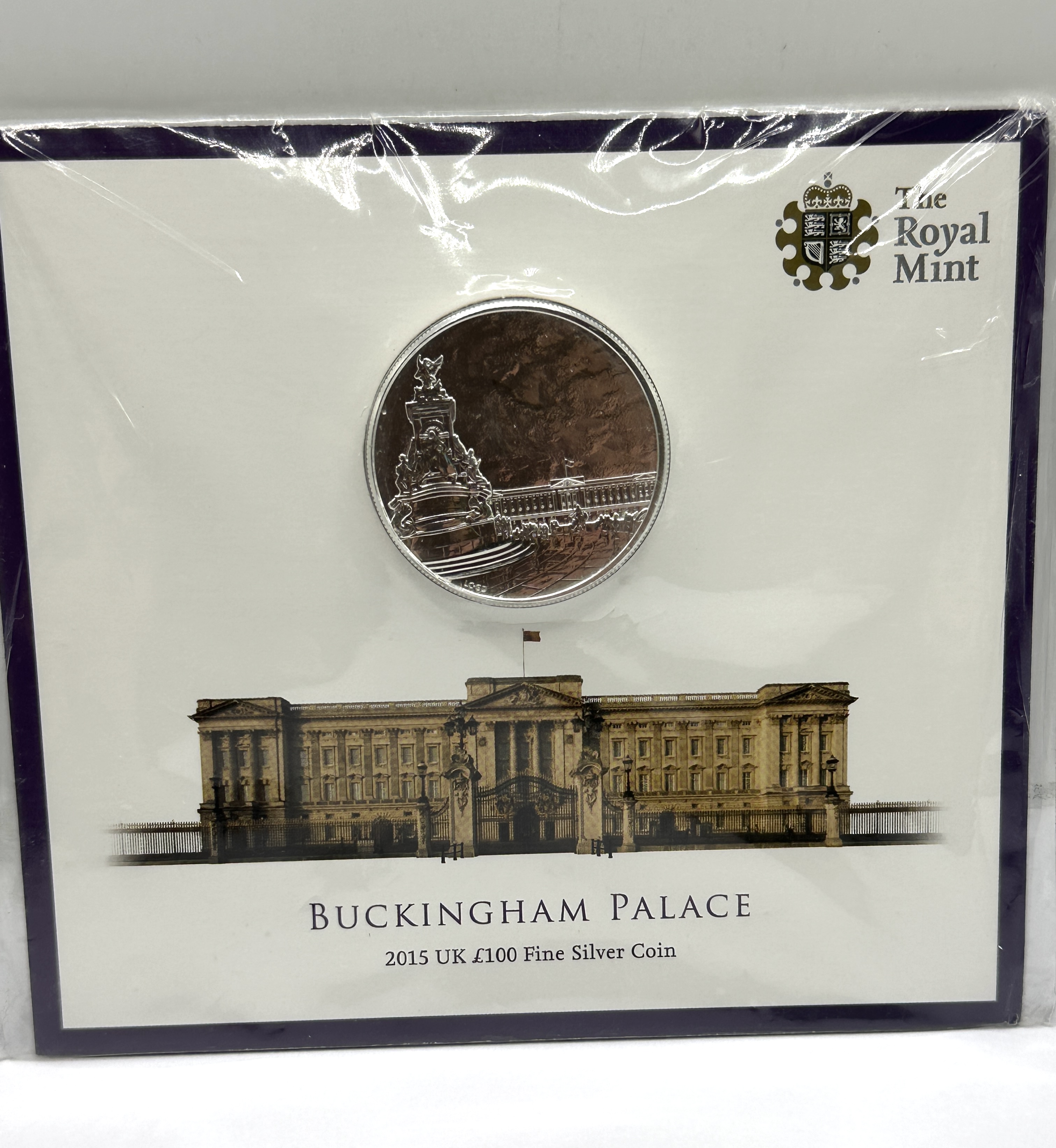 UK 2015 Buckingham Palace £100 Fine Silver Coin