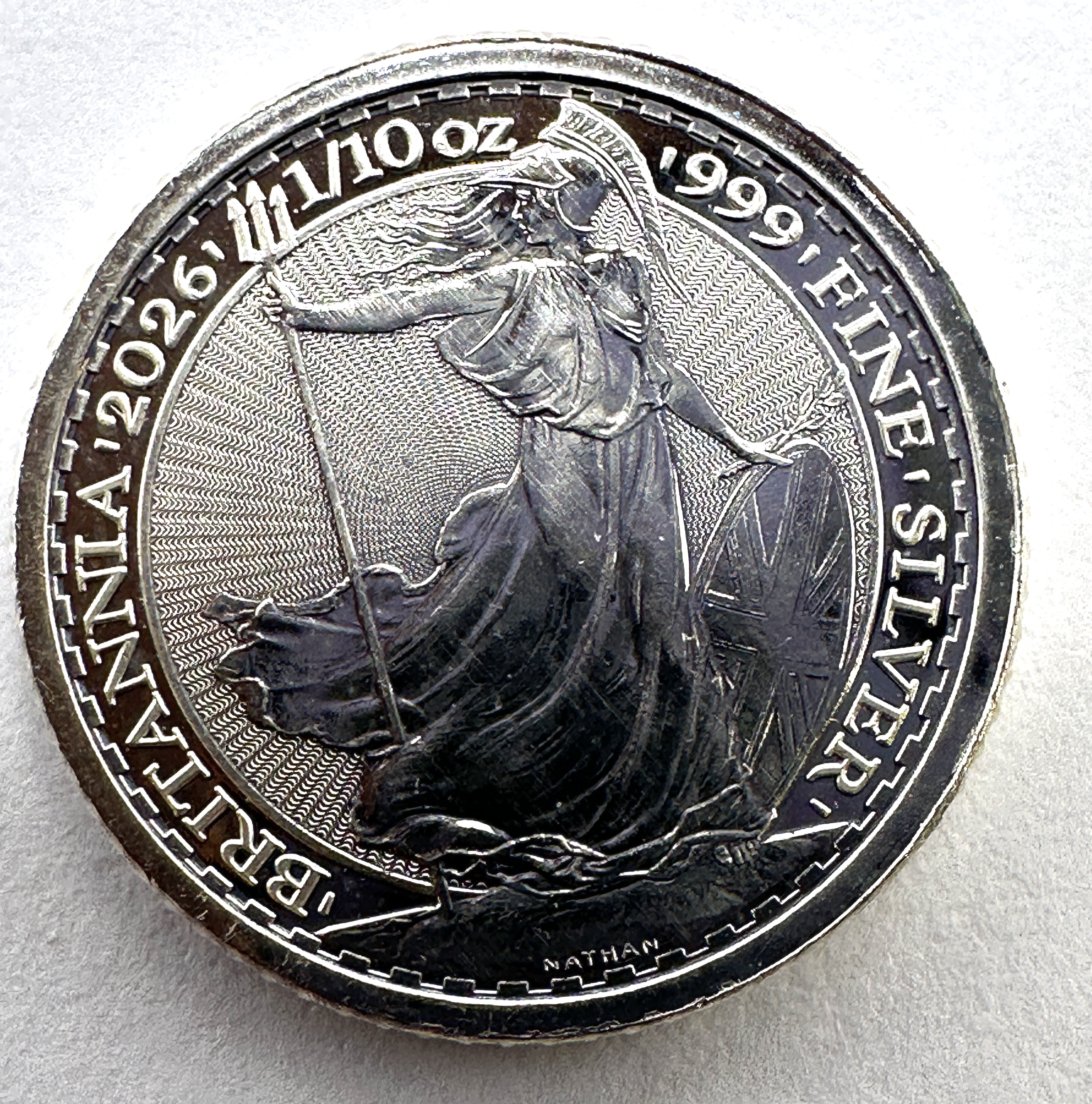 A 2024 British Britannia 1/10 oz Silver Coin