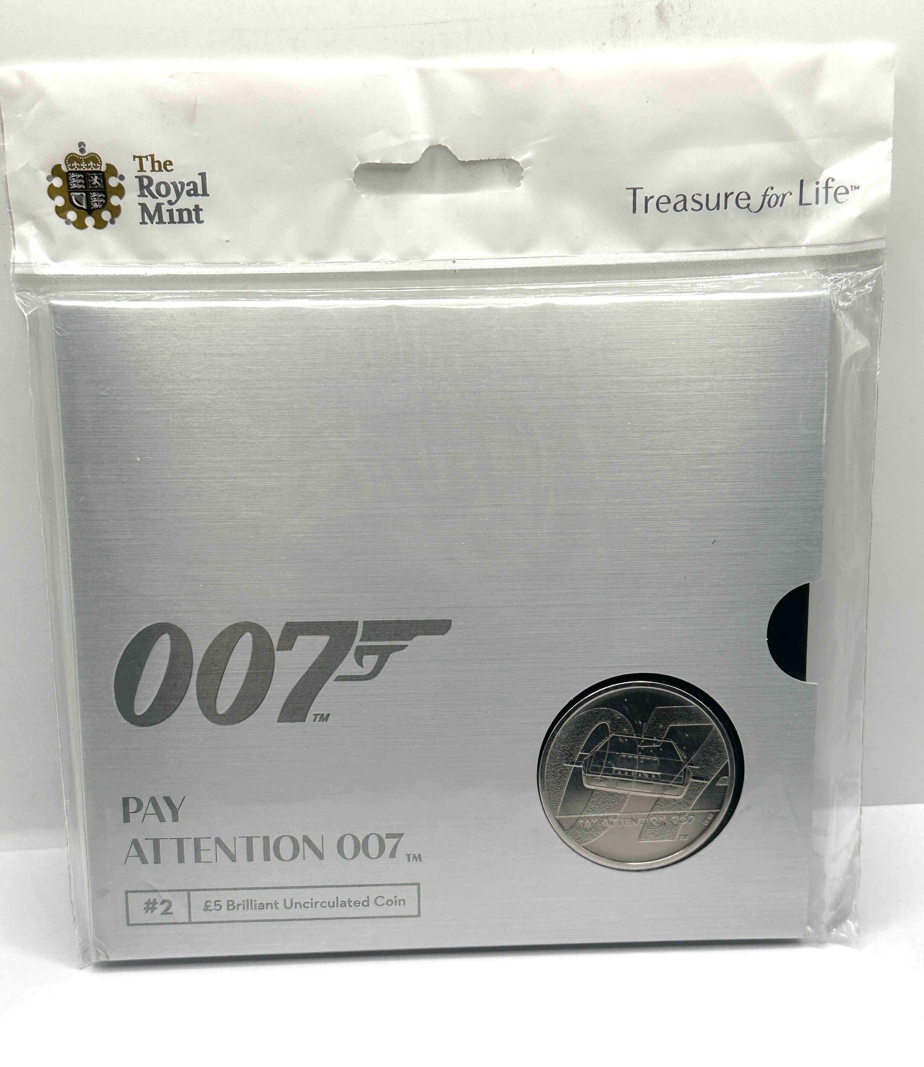 UK 2020 James Bond Pay Attention 007 Brilliant Uncirculated Five Pound Coin