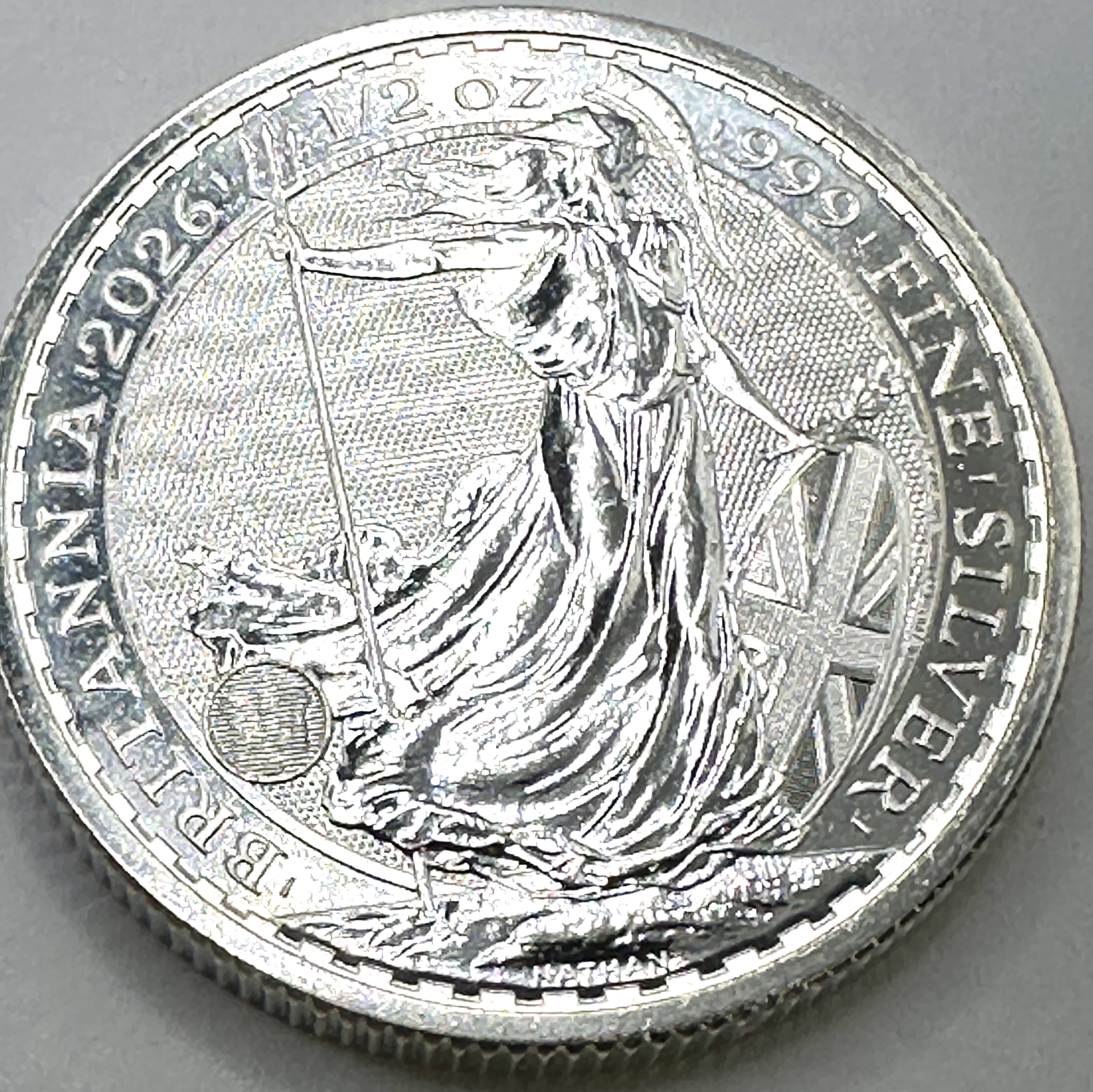2026 British Royal Mint Britannia 1/2 Troy Ounce .999 Fine Silver Bullion Coin