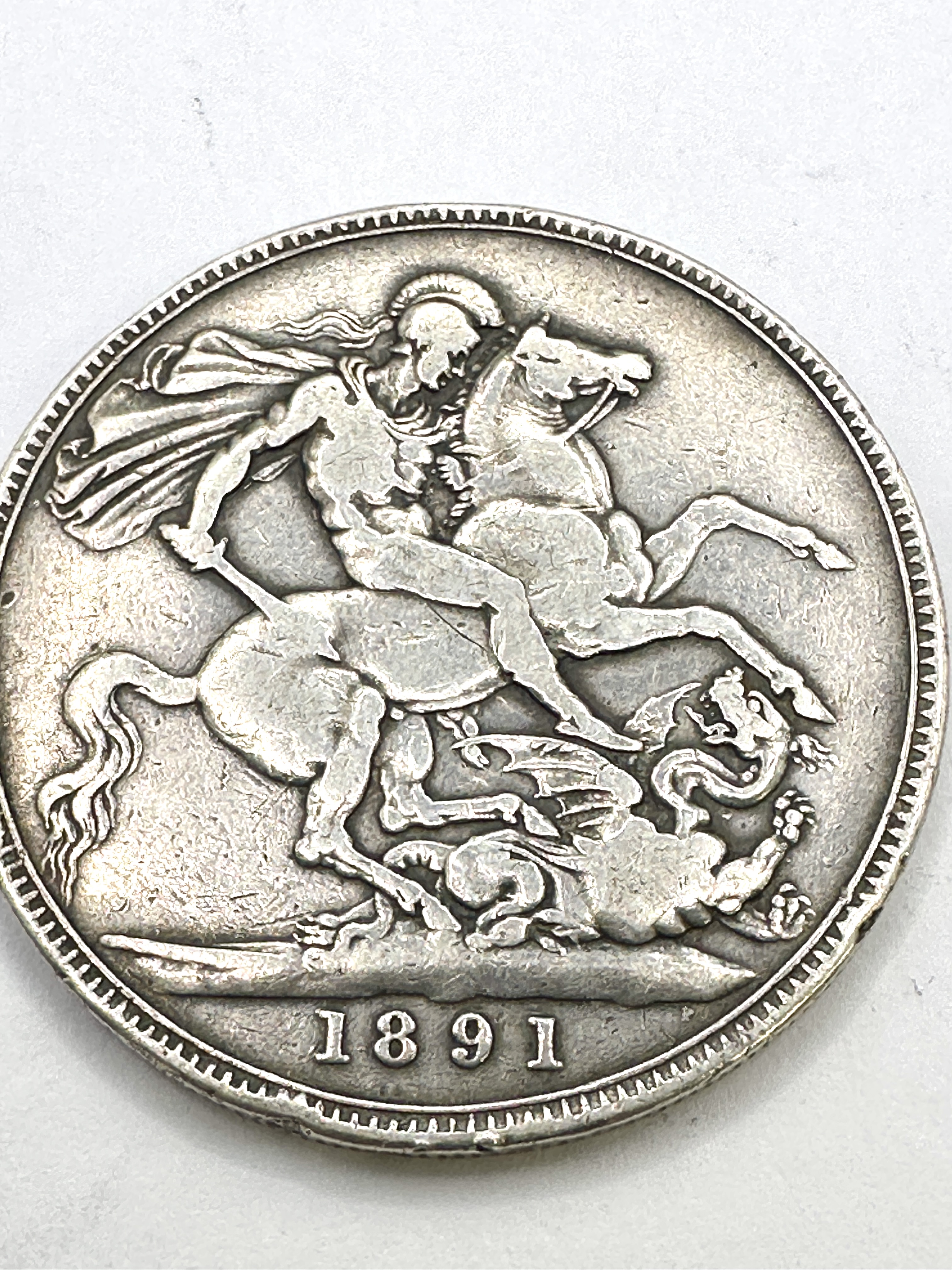 UK 1891 Silver Crown Queen Victoria Jubilee Head