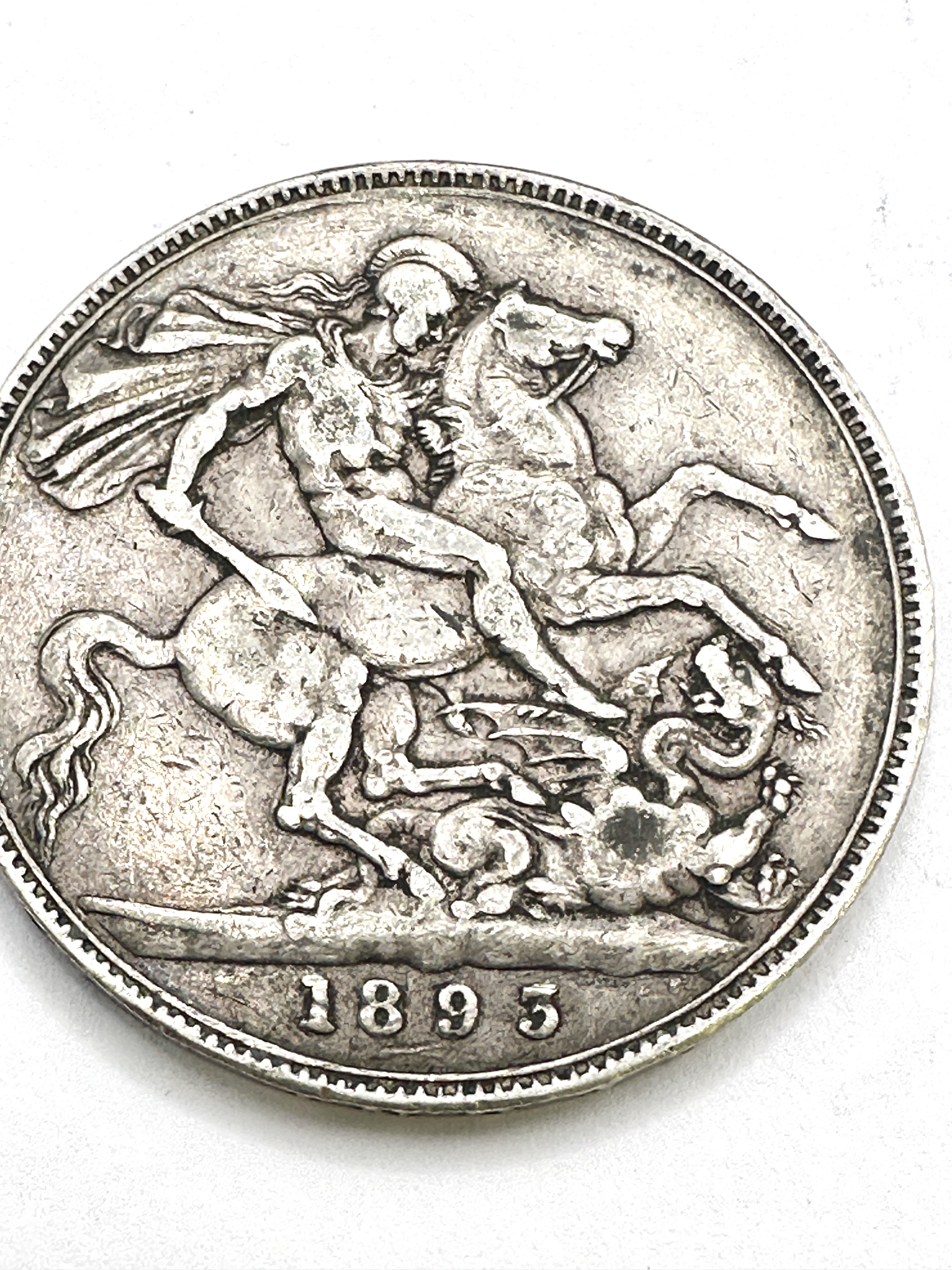 UK 1893 Victoria Old Head Silver Crown