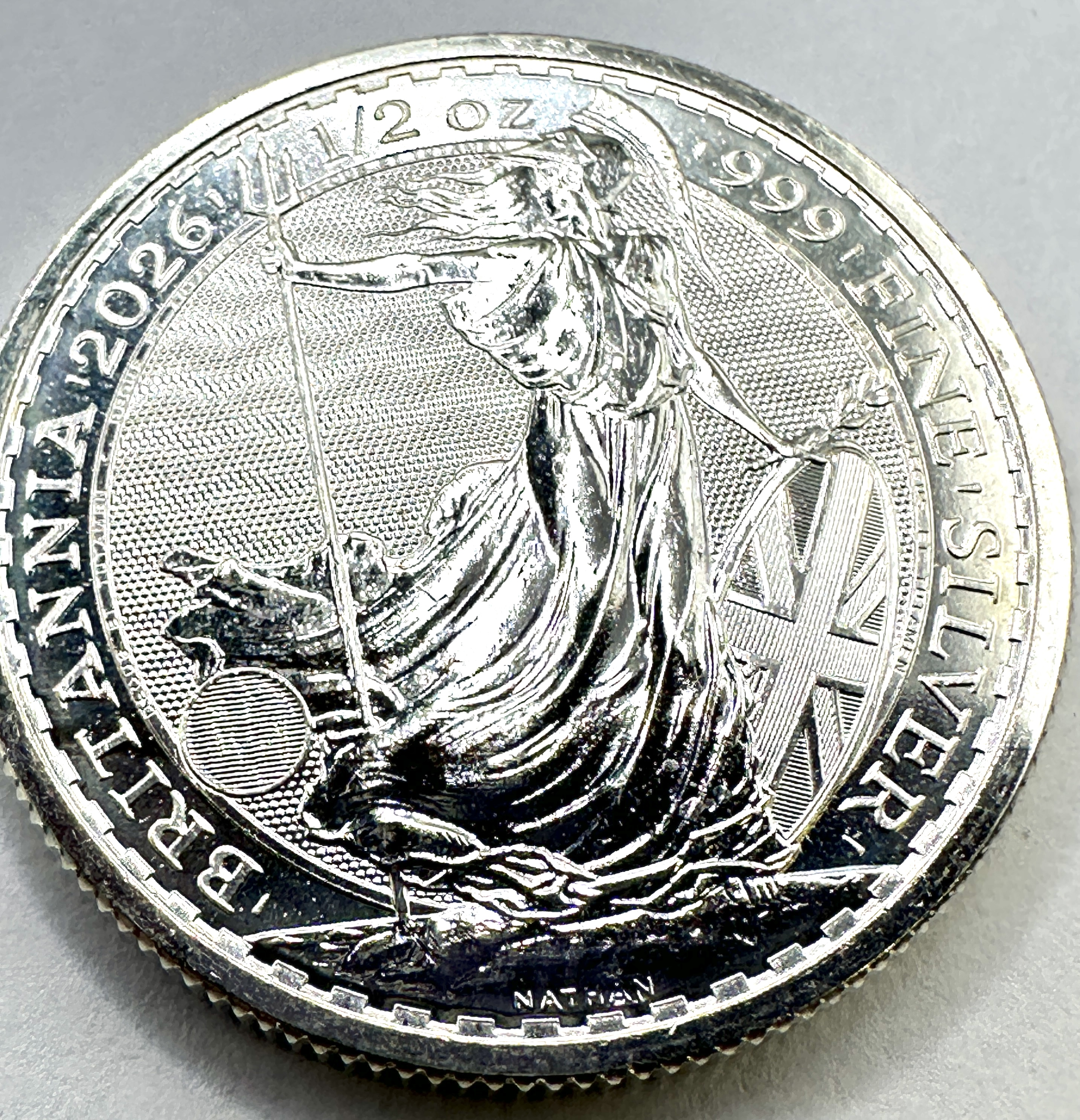 UK 2026 King Charles III 1/2oz Silver Britannia 1 Pound Coin