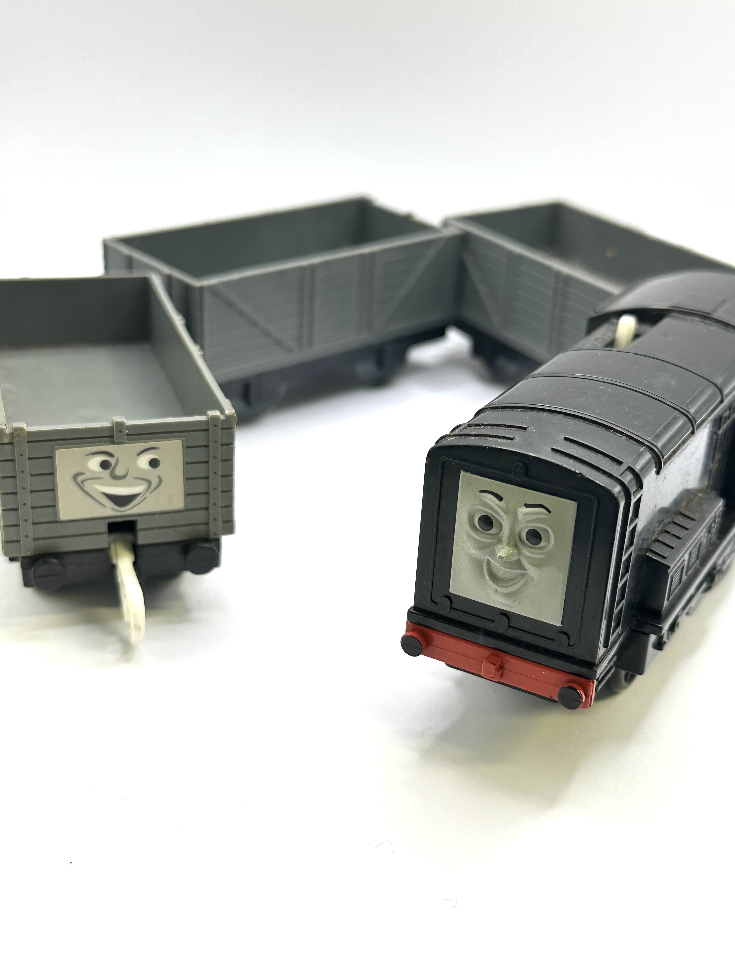 A Thomas & Friends TrackMaster Motorised Diesel Locomotive and Wagon Set