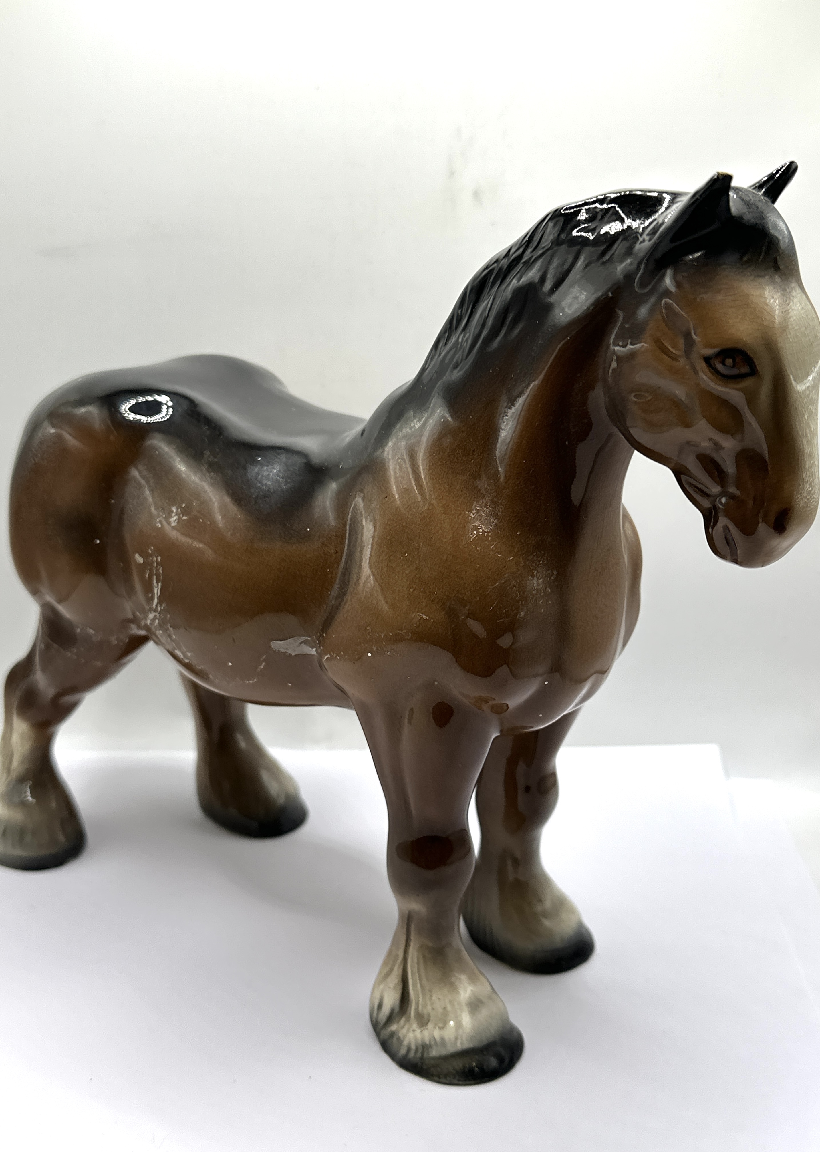 Kelsboro Ware Glazed Ceramic Shire Horse Figurine