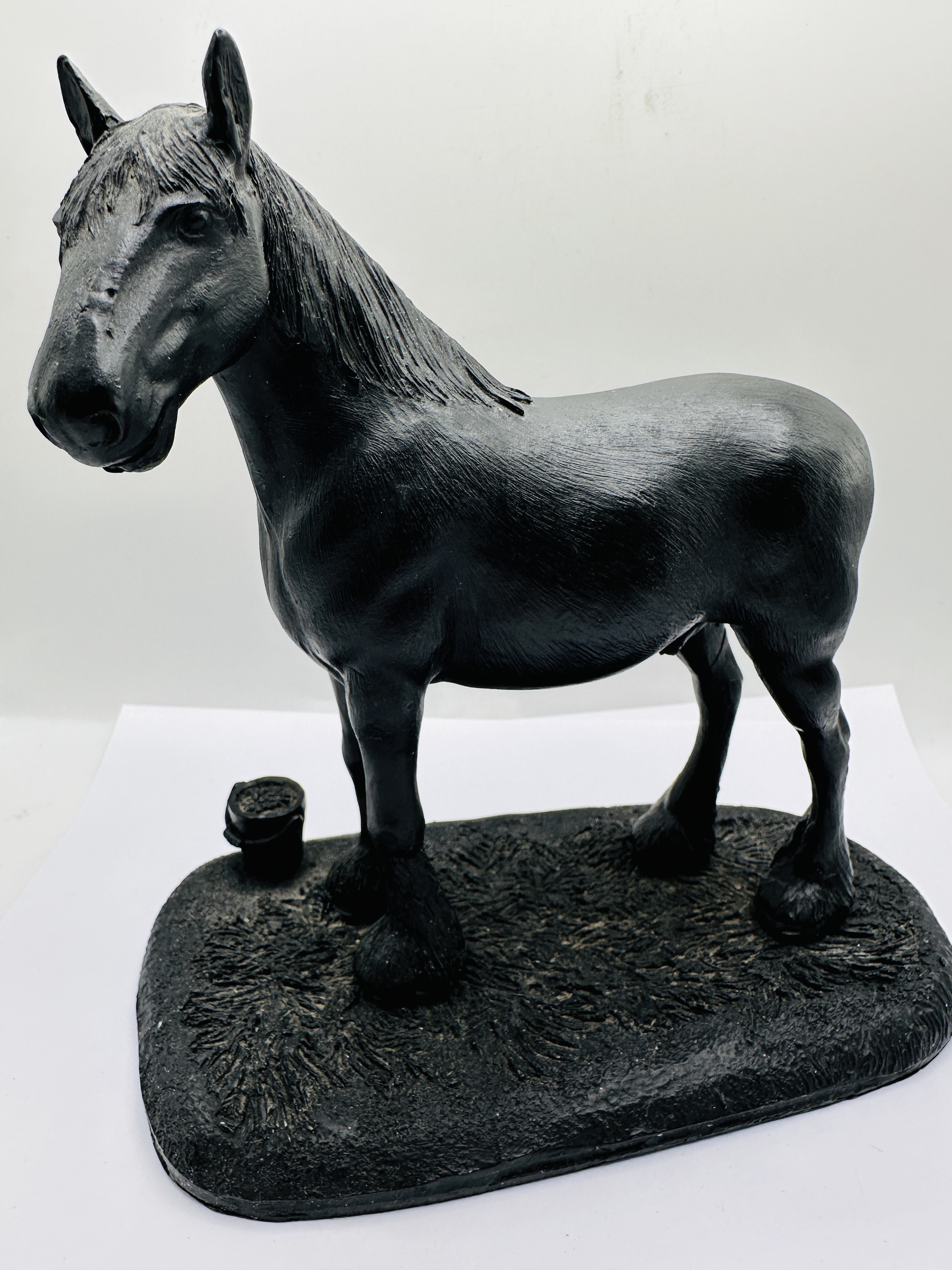 Cameo British Coal Figurine of a Shire Horse