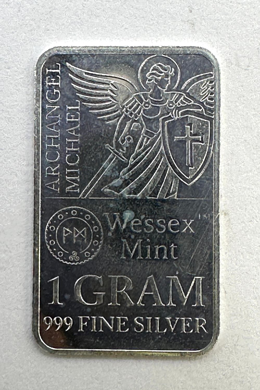 Lot 295: A Wessex Mint 1 Gram 999 Fine Silver Bullion Bar