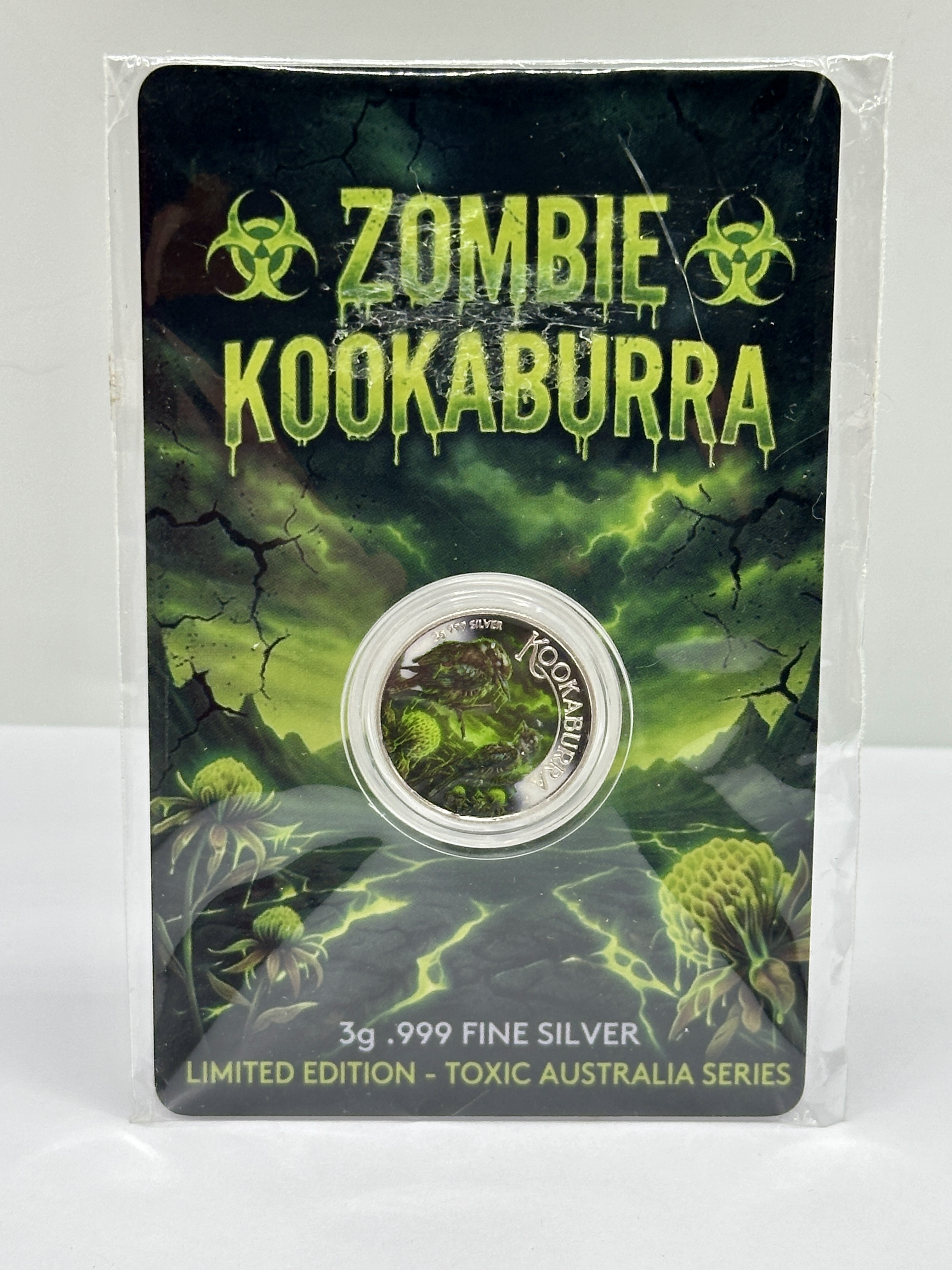 Australia 1952-2022 Toxic Australia Series Zombie Kookaburra .999 Silver 3g Round