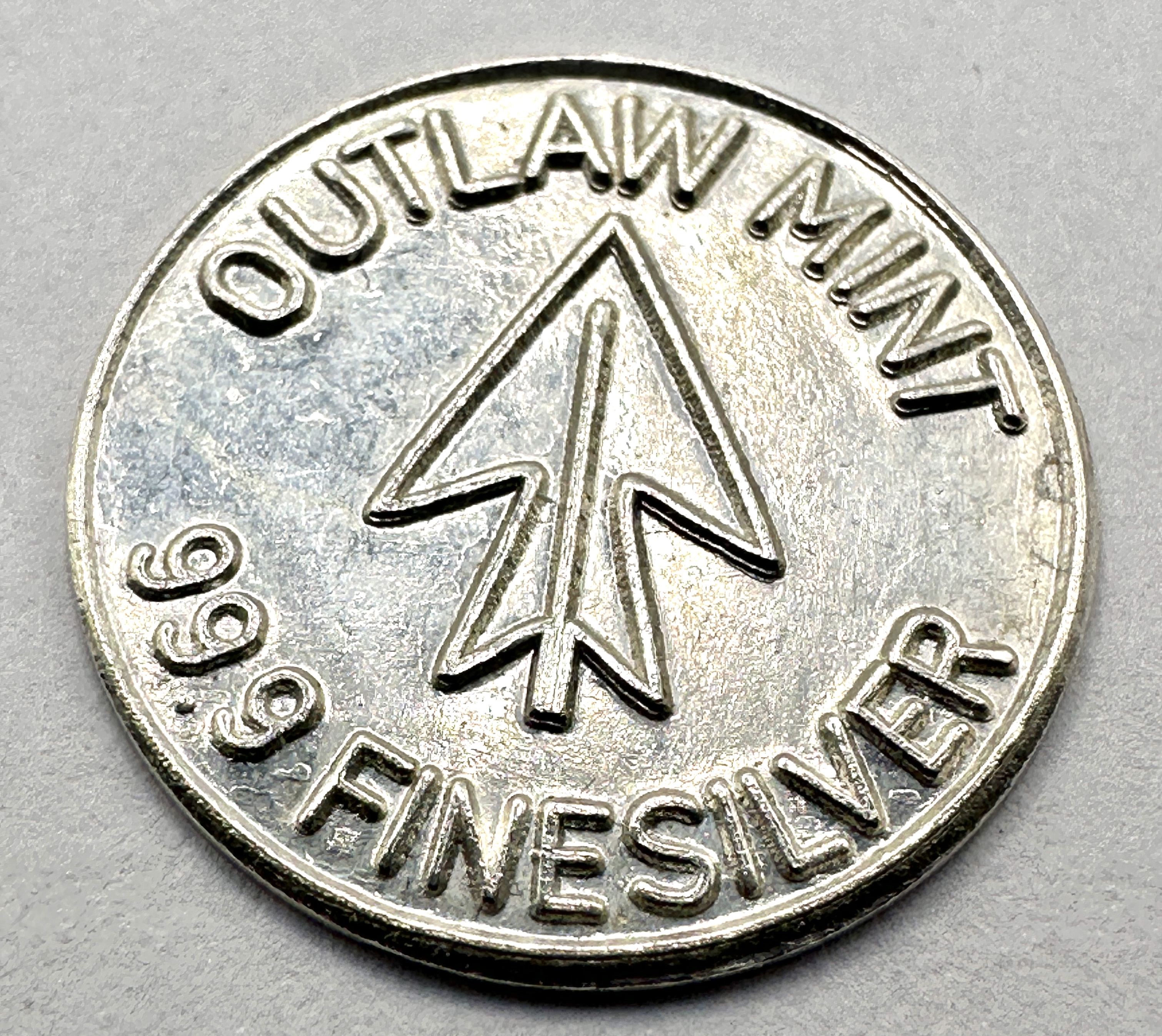 An Outlaw Mint .999 Fine Silver Bullion Round