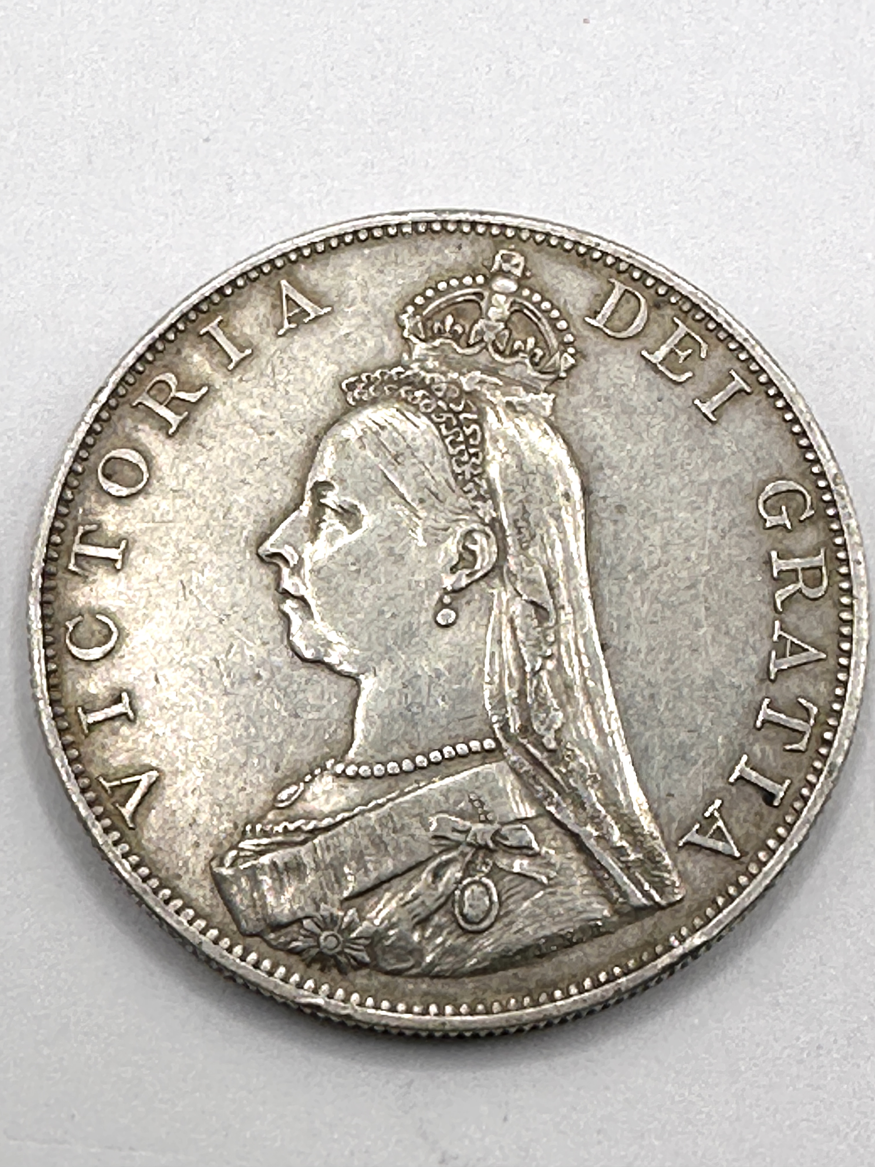UK 1887 Victoria Jubilee Head Silver Double Florin