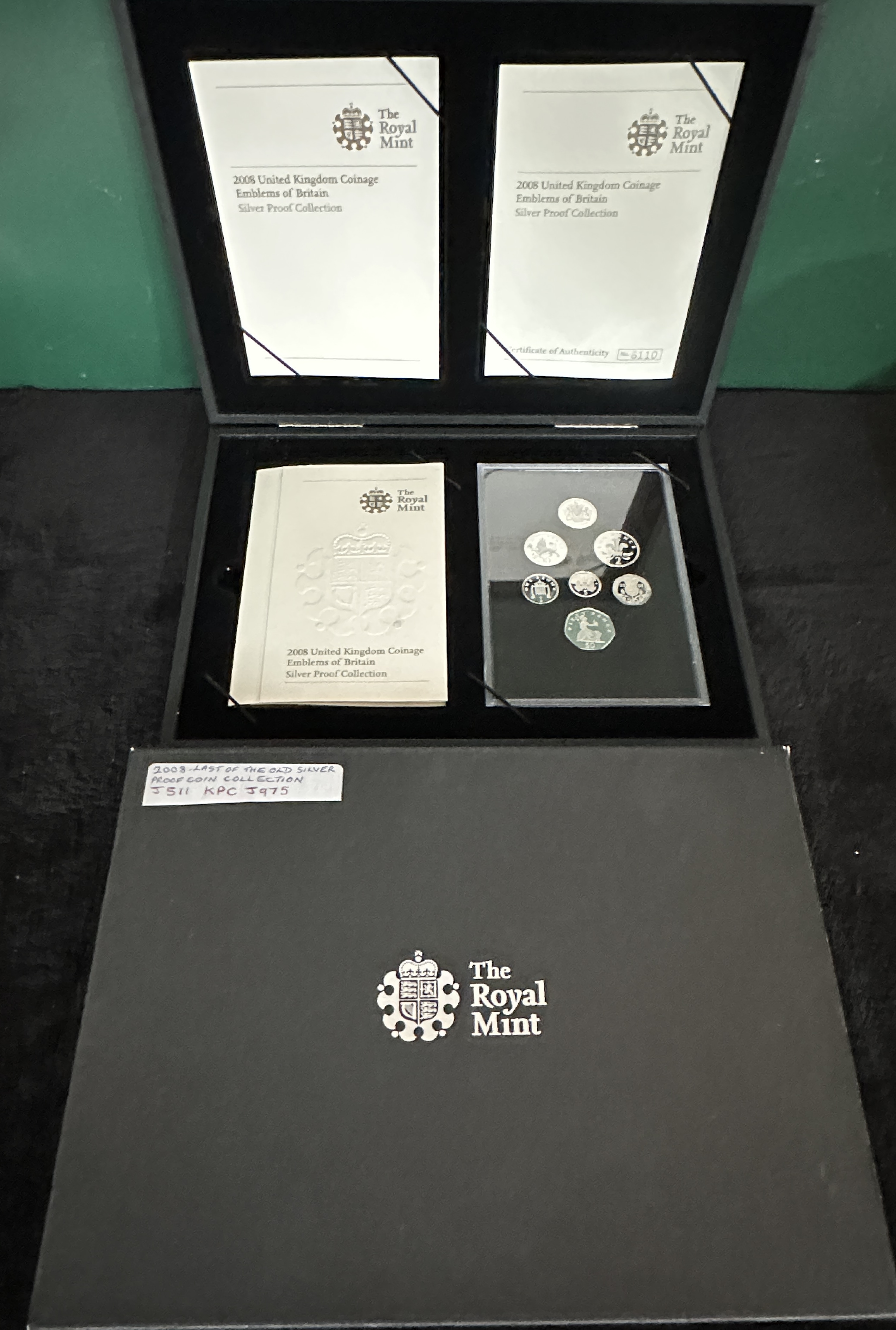 UK 2008 Royal Mint Emblems of Britain Silver Proof Set